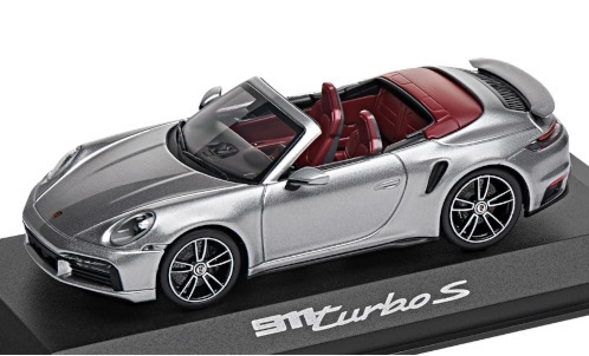 Porsche 992 Turbo s 1/43 Minichamps 911 () Turbo S Convertible grey 2020 diecast model cars