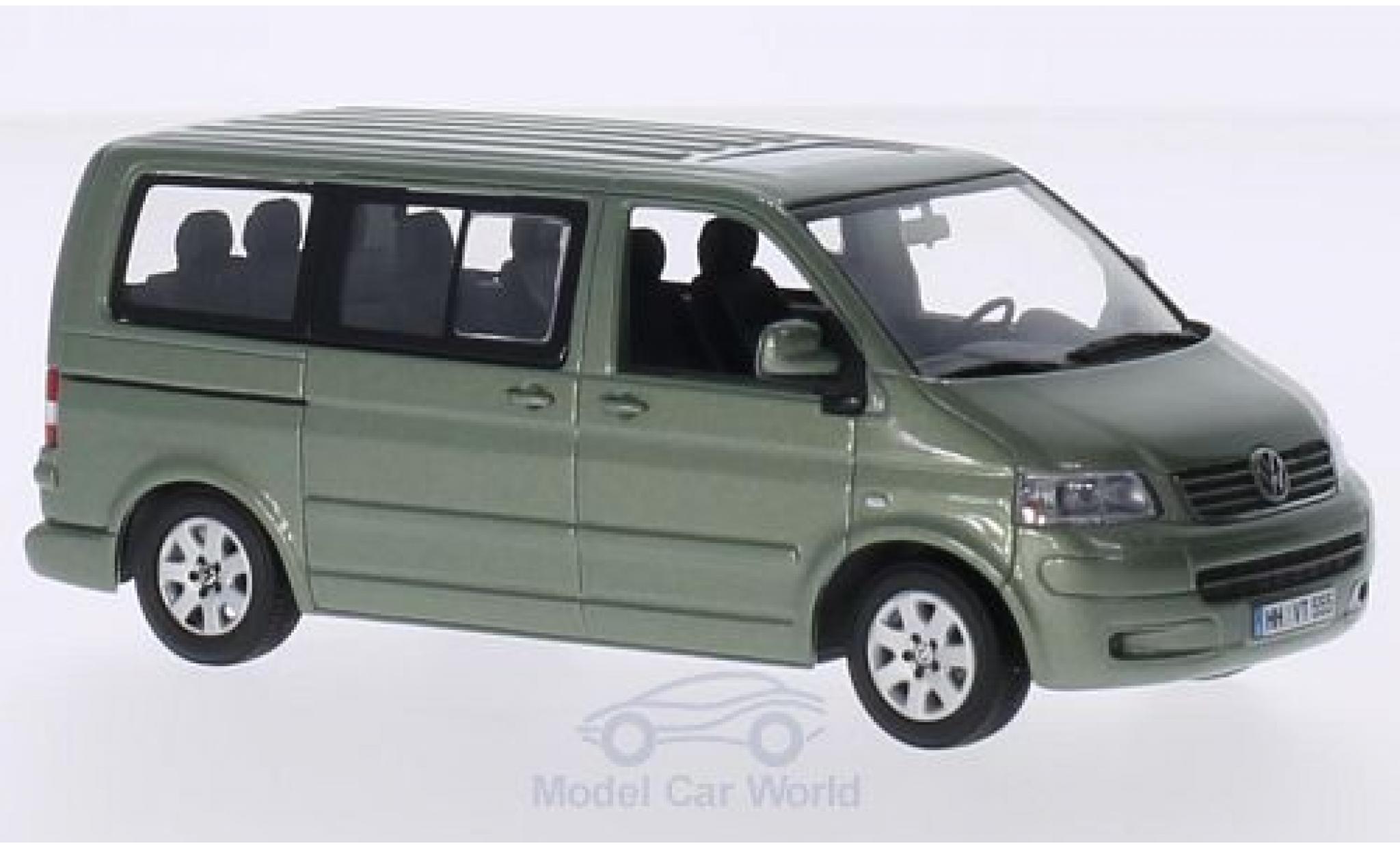 Volkswagen T5 1/43 Minichamps Multivan metallic green 2003 diecast model cars