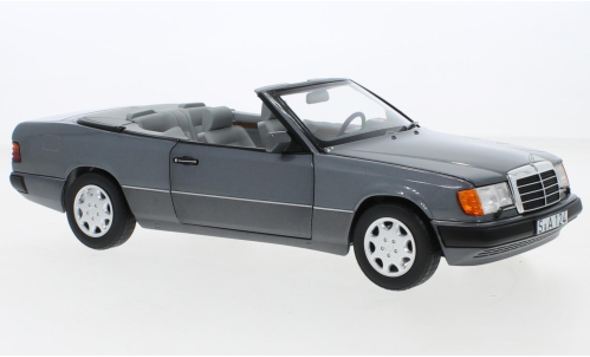 Mercedes 300 1/18 Norev CE-24 Convertible (A124) metallise grey 1991 diecast model cars