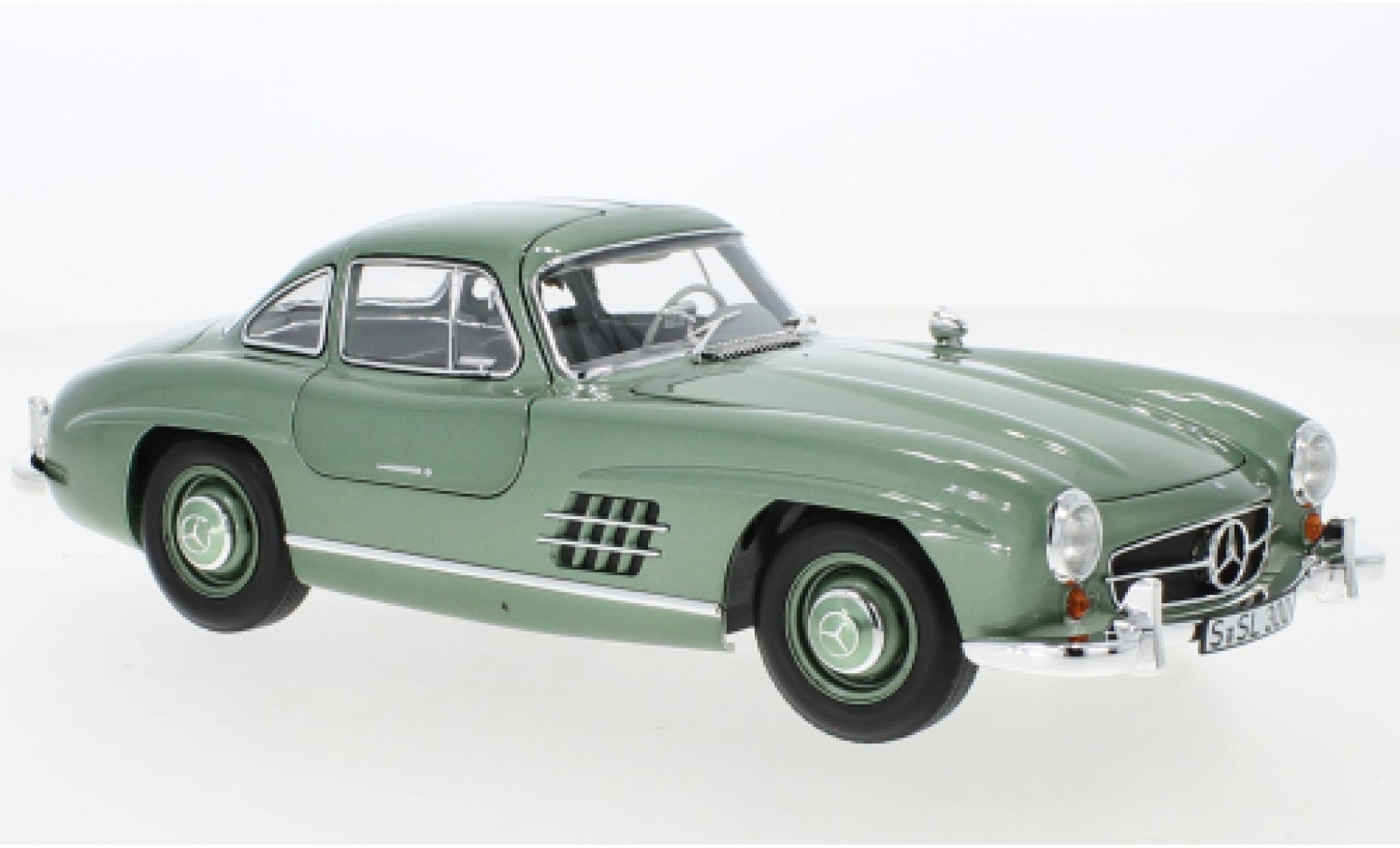 Mercedes 300 1/18 Norev SL (W198) metallise la chaux 1954 diecast model cars
