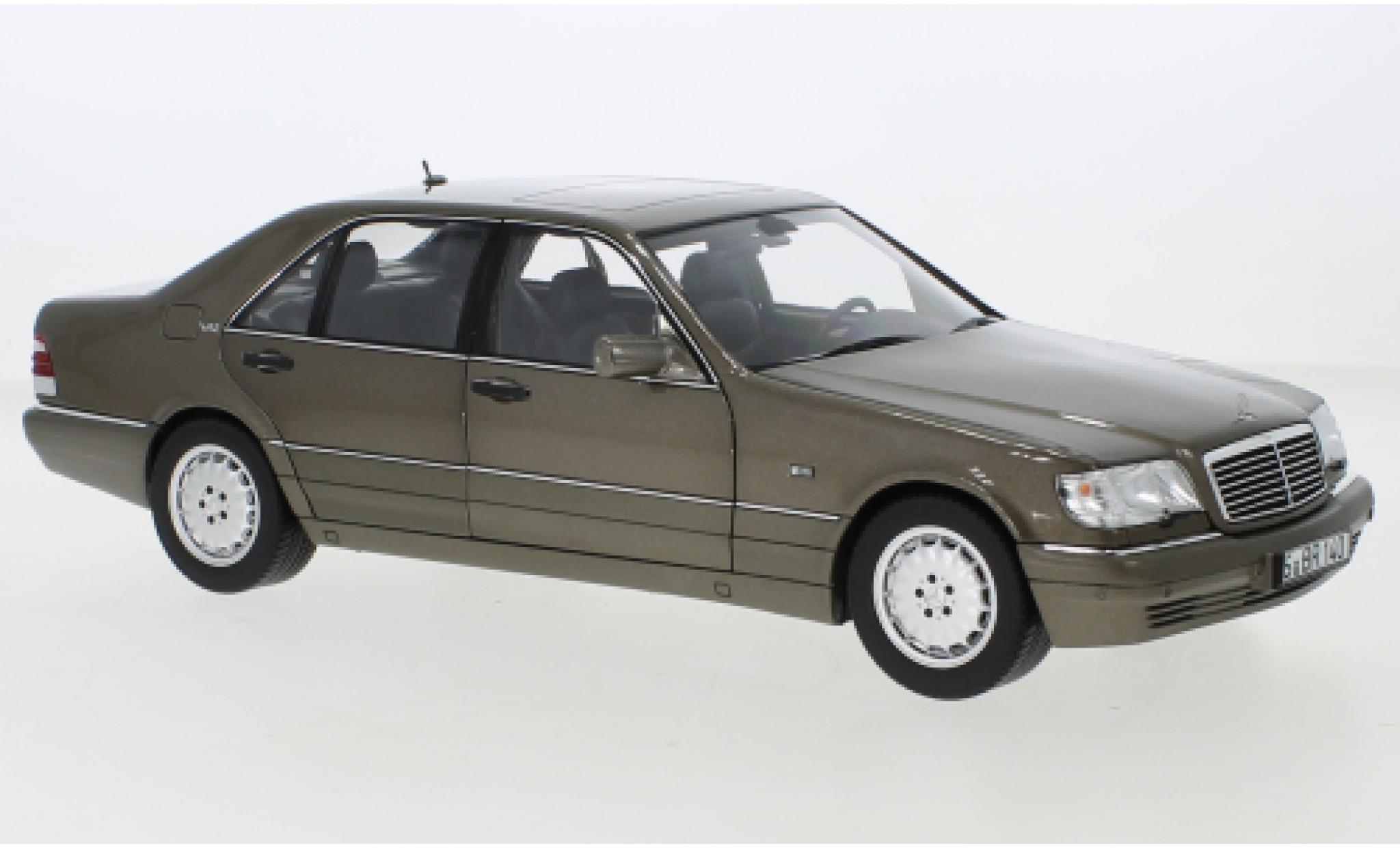 Mercedes Classe S 1/18 Norev S 600 (W140) metallise brun 1994 diecast model cars