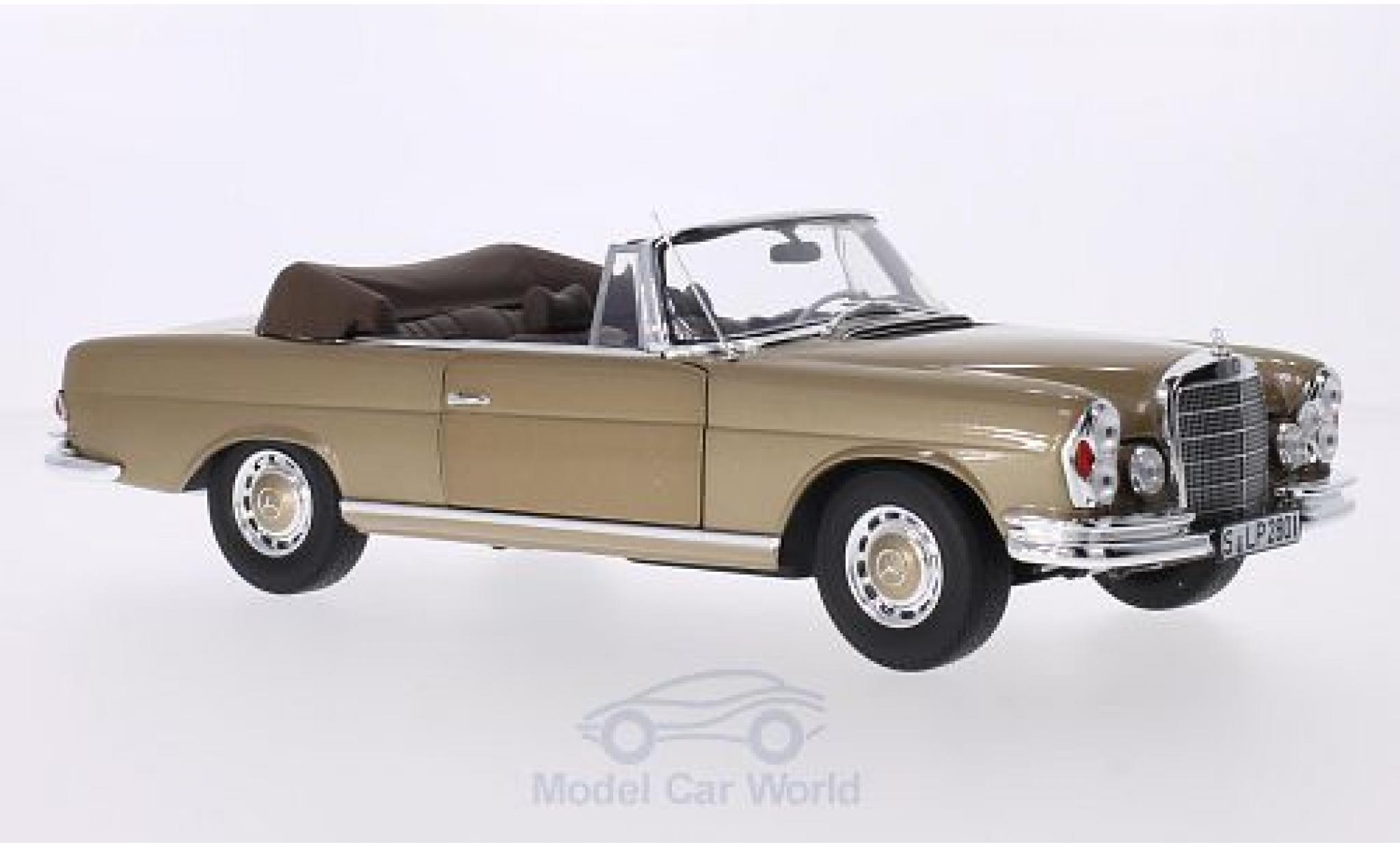 Mercedes 280 1/18 Norev SE (W111) Convertible metallic beige Softtop liegt bei diecast model cars