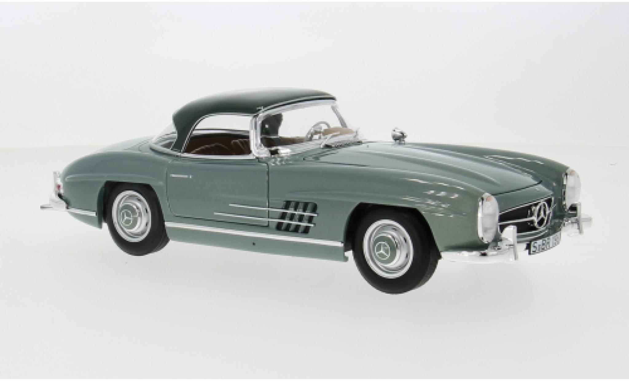 Mercedes 300 1/18 I Norev SL (W198 II) Roadster green 1957 1:18 diecast model cars
