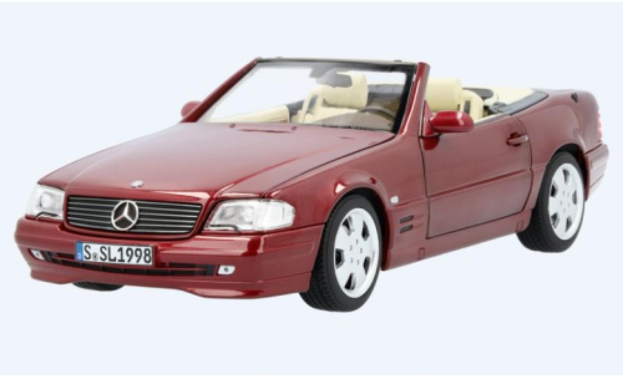 Mercedes 500 1/18 Norev SL (R129) metallic red 1998 diecast model cars