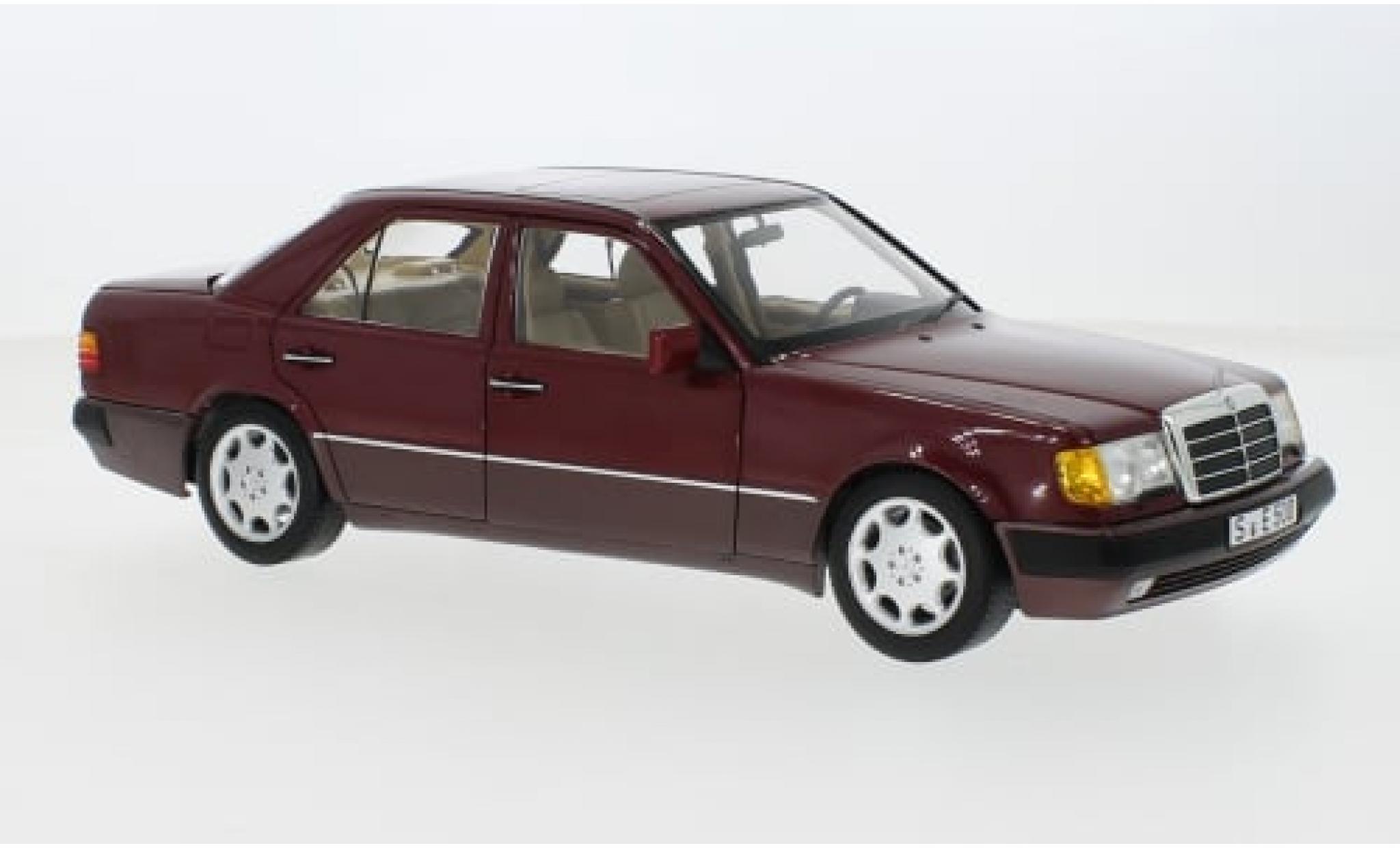 Mercedes 500 1/18 I Norev E (W124) metallise red 1991 1:18 diecast model cars