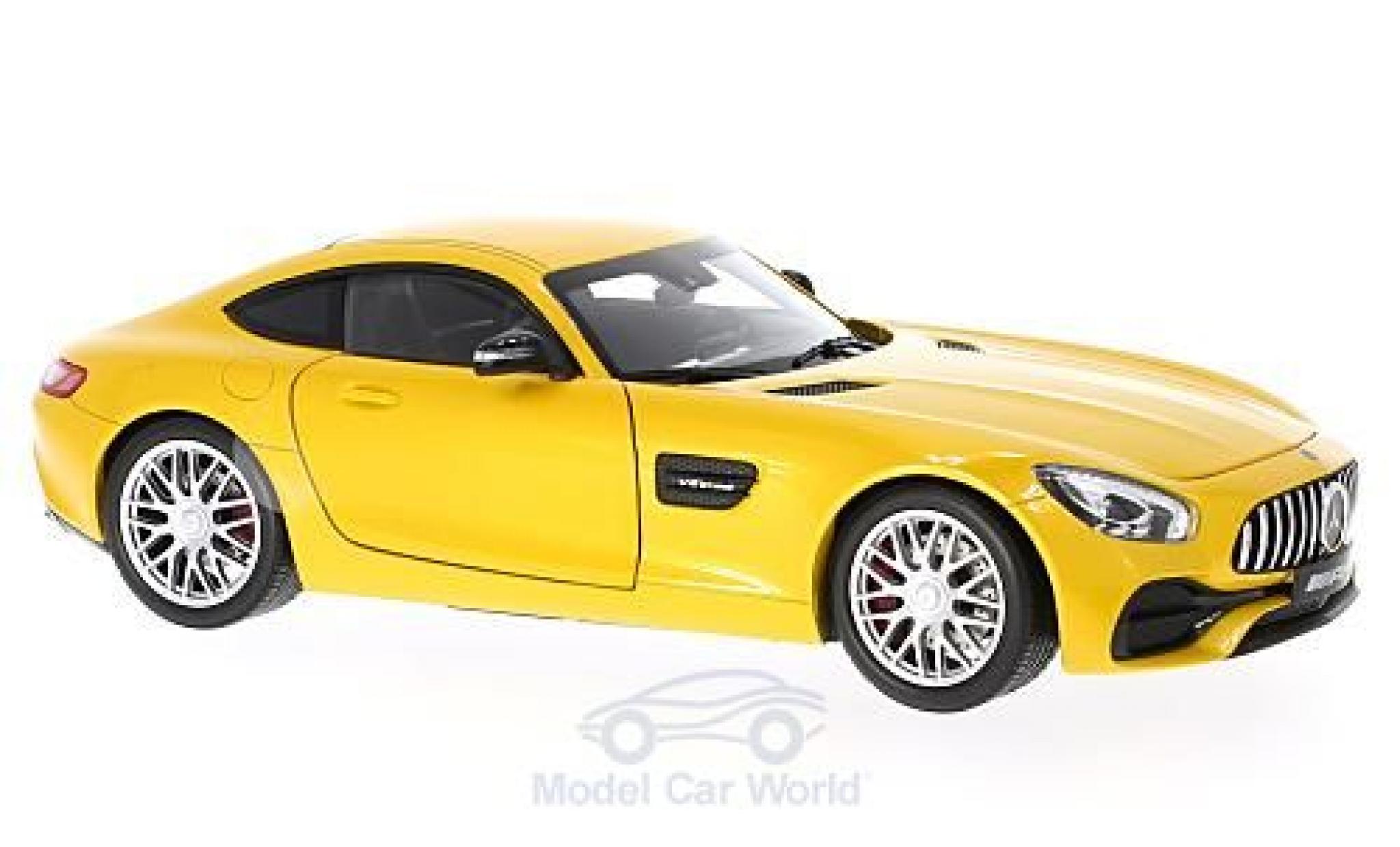 Mercedes AMG GT 1/18 Norev (C190) metallic yellow diecast model cars