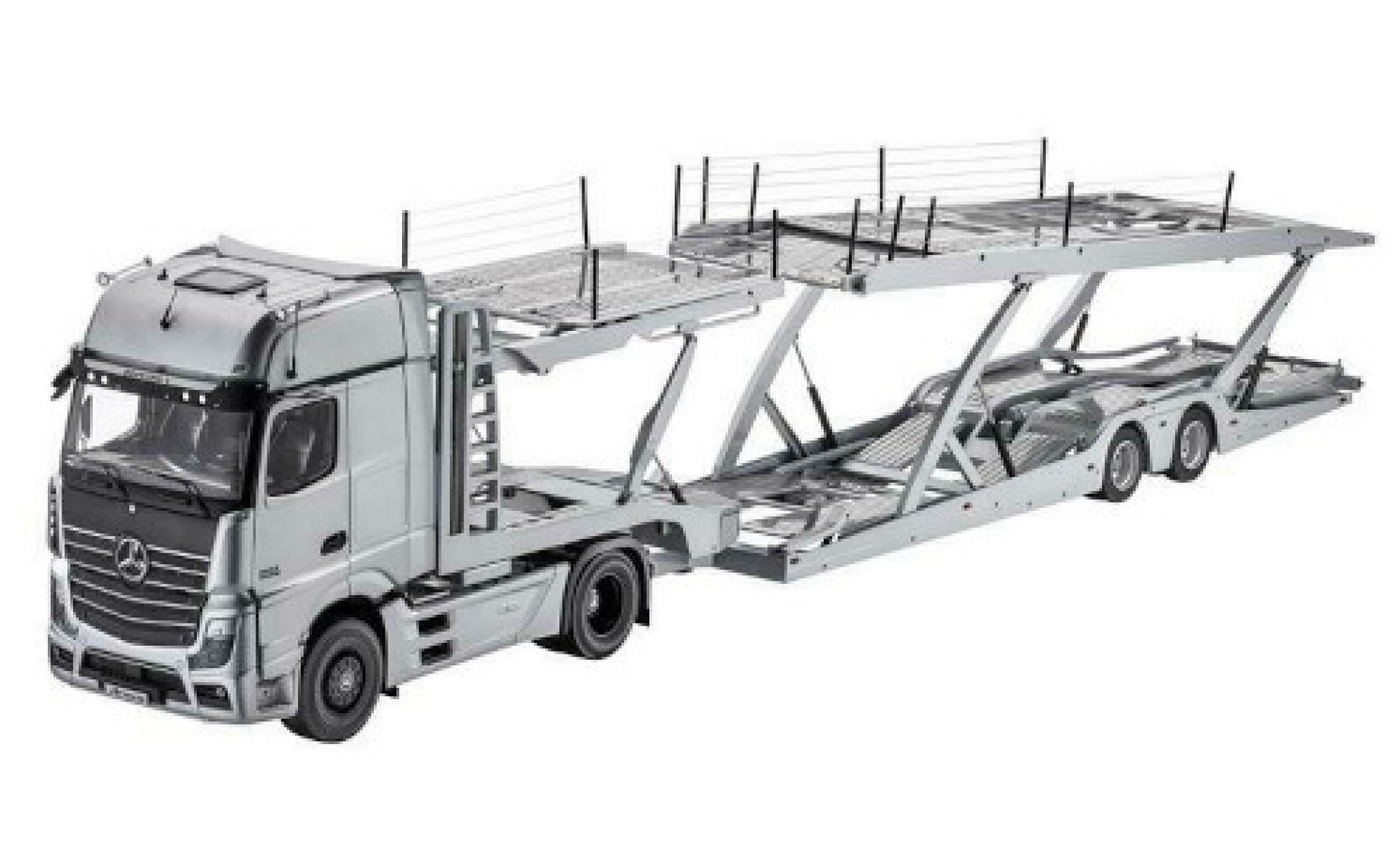 Mercedes Actros 1/18 NZG Autotransporter grey avec Lohr remorque diecast model cars