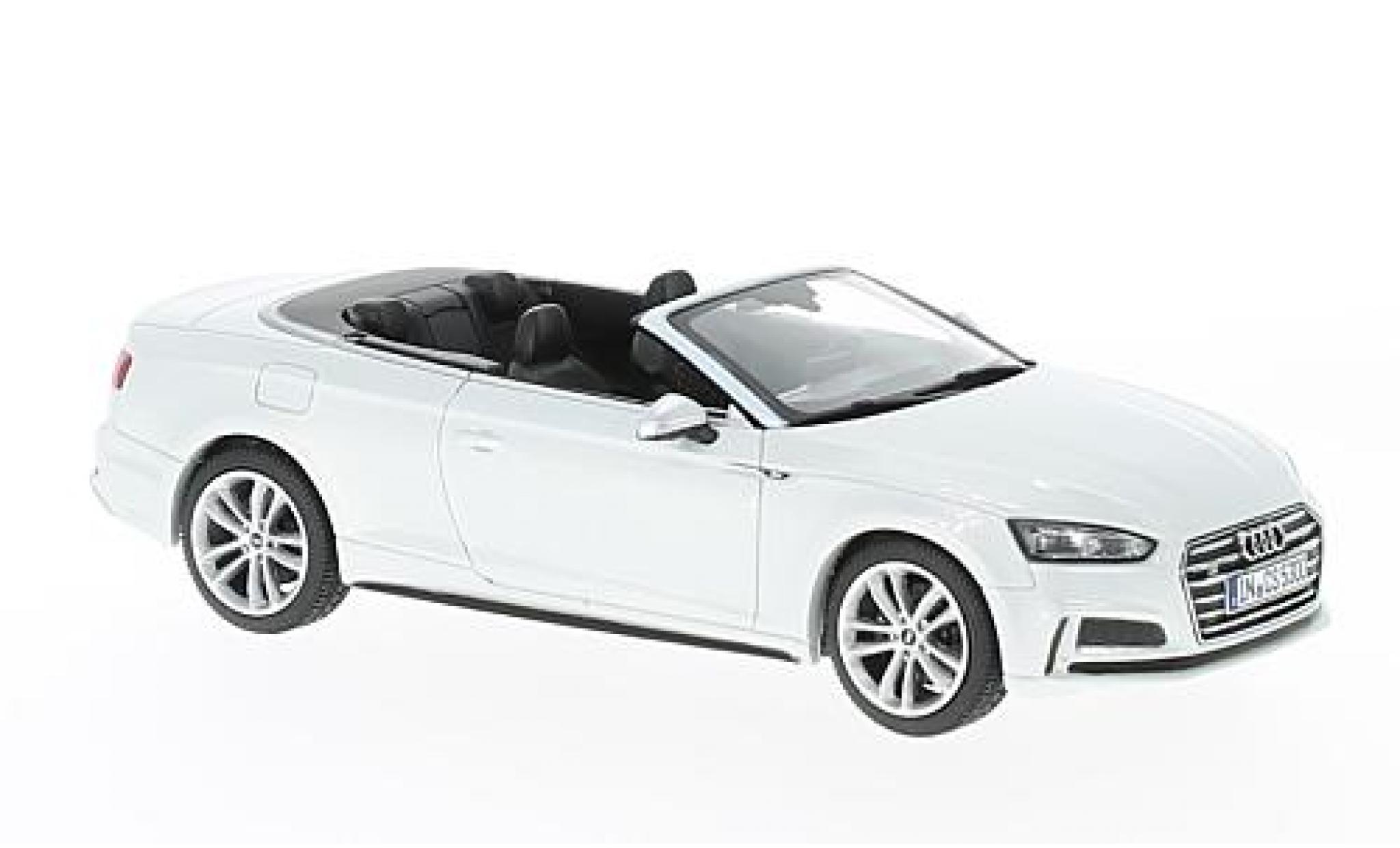 Audi S5 1/43 Paragon Convertible metallic white diecast model cars