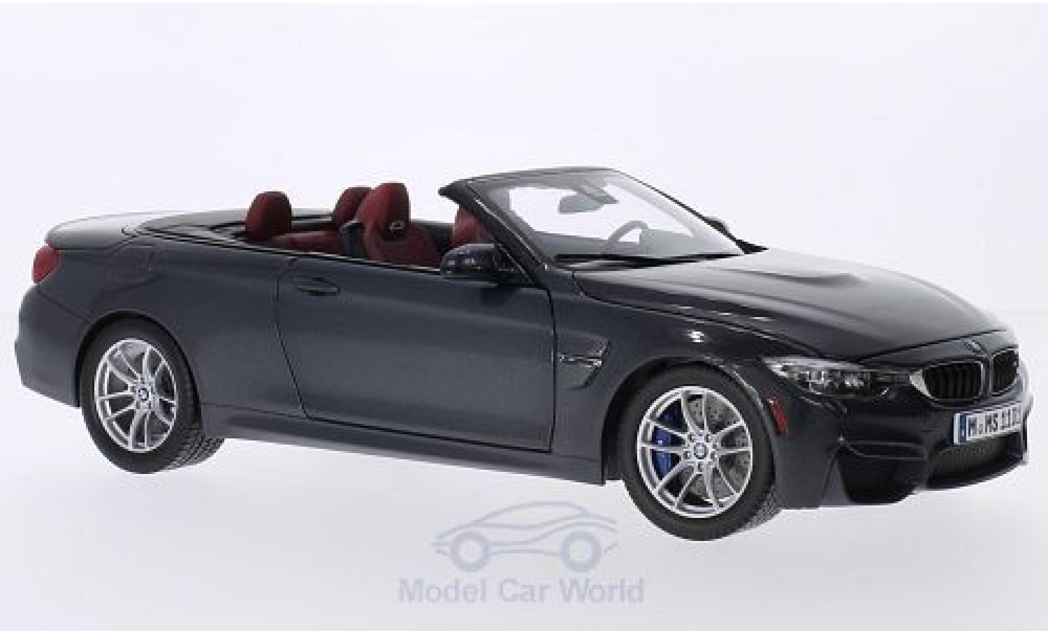Bmw M4 F83 1/18 Paragon Convertible (F83) metallic grey 2014 diecast model cars