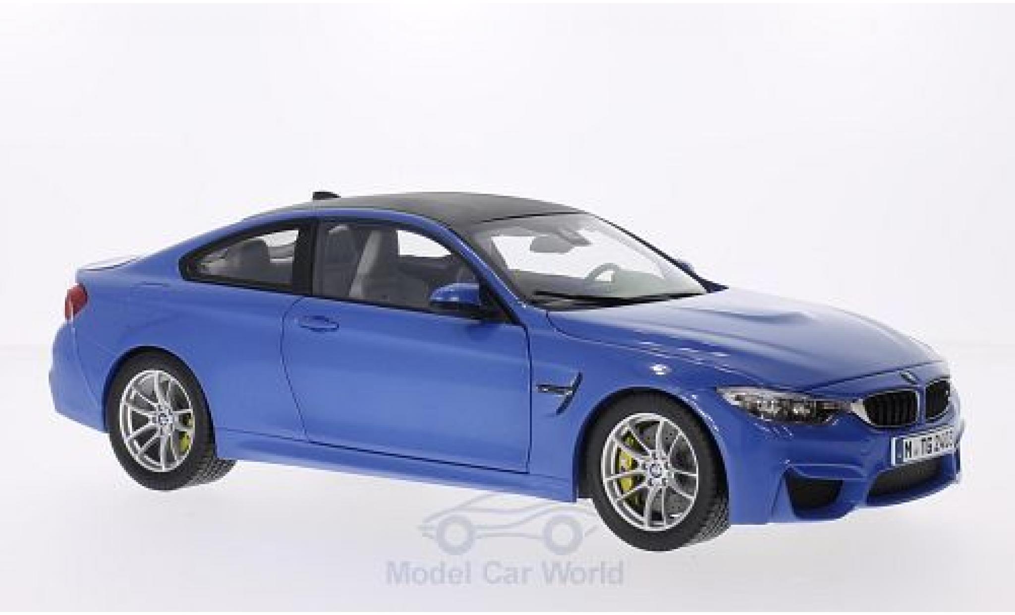 Bmw M4 1/18 Paragon Coupe metallic blue/carbon 2014 diecast model cars