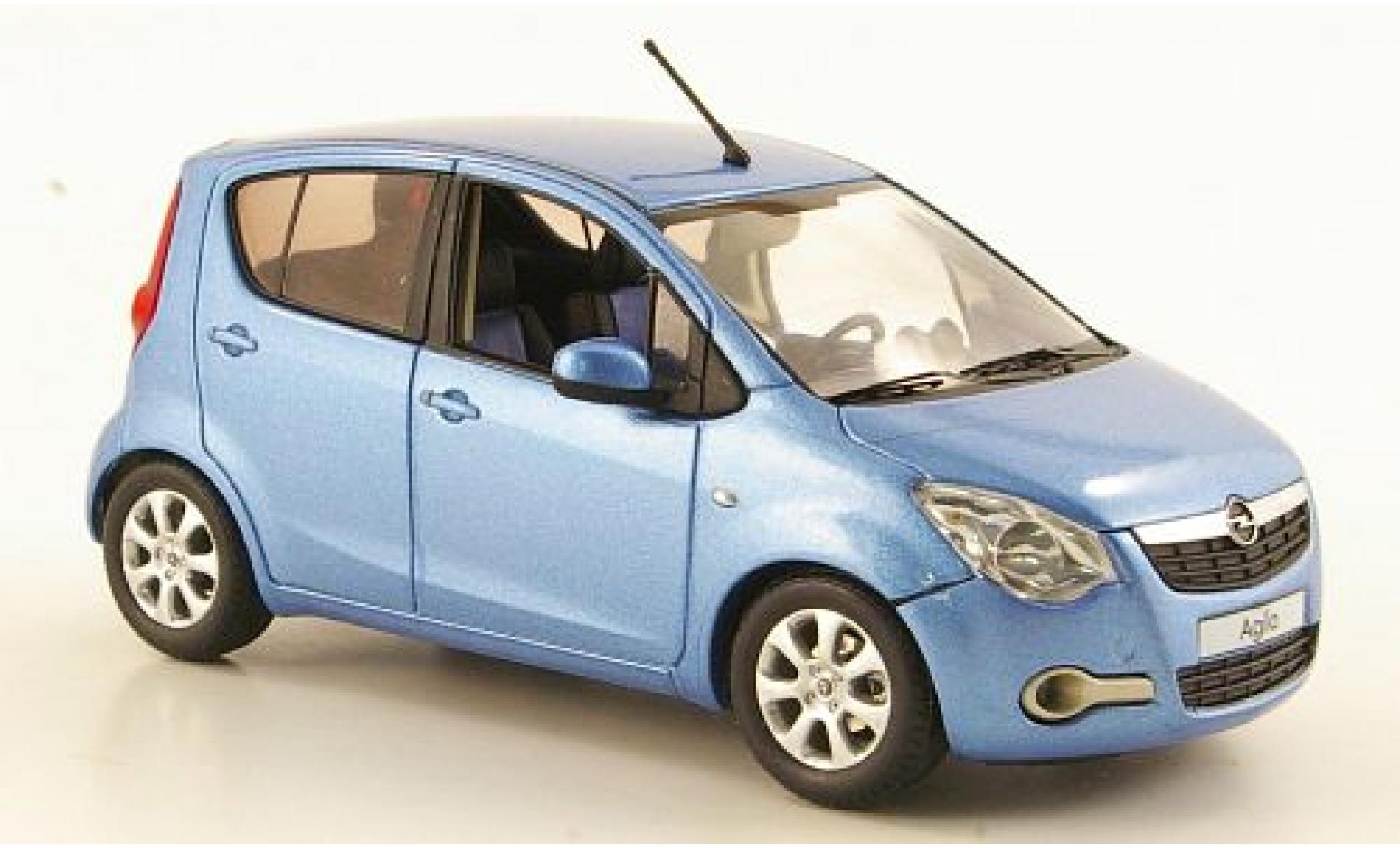 Opel Agila 1/43 Schuco B met.-blue metallic blue 2008 sans Vitrine diecast model cars