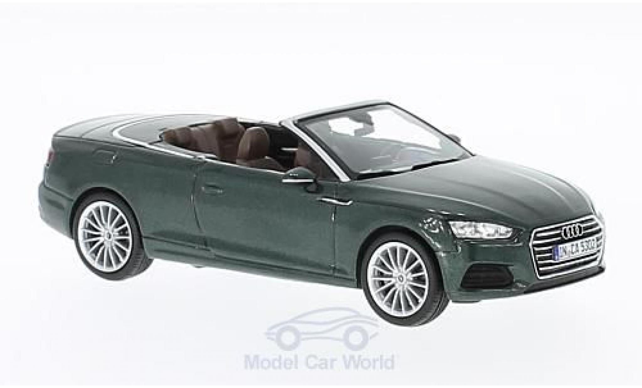 Audi A5 1/43 Spark Convertible metallic green 2016 diecast model cars