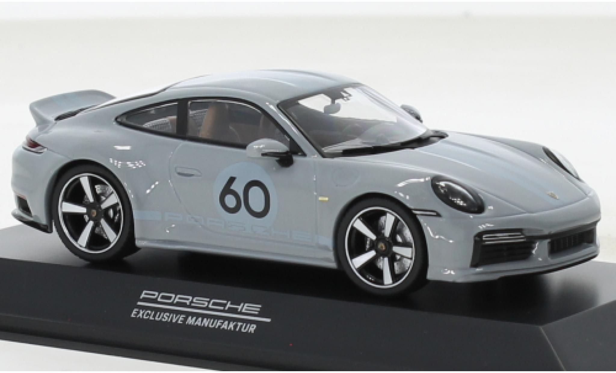 Porsche 992 1/43 I Spark 911  Sport Classic metallise grey clair 2022 diecast model cars