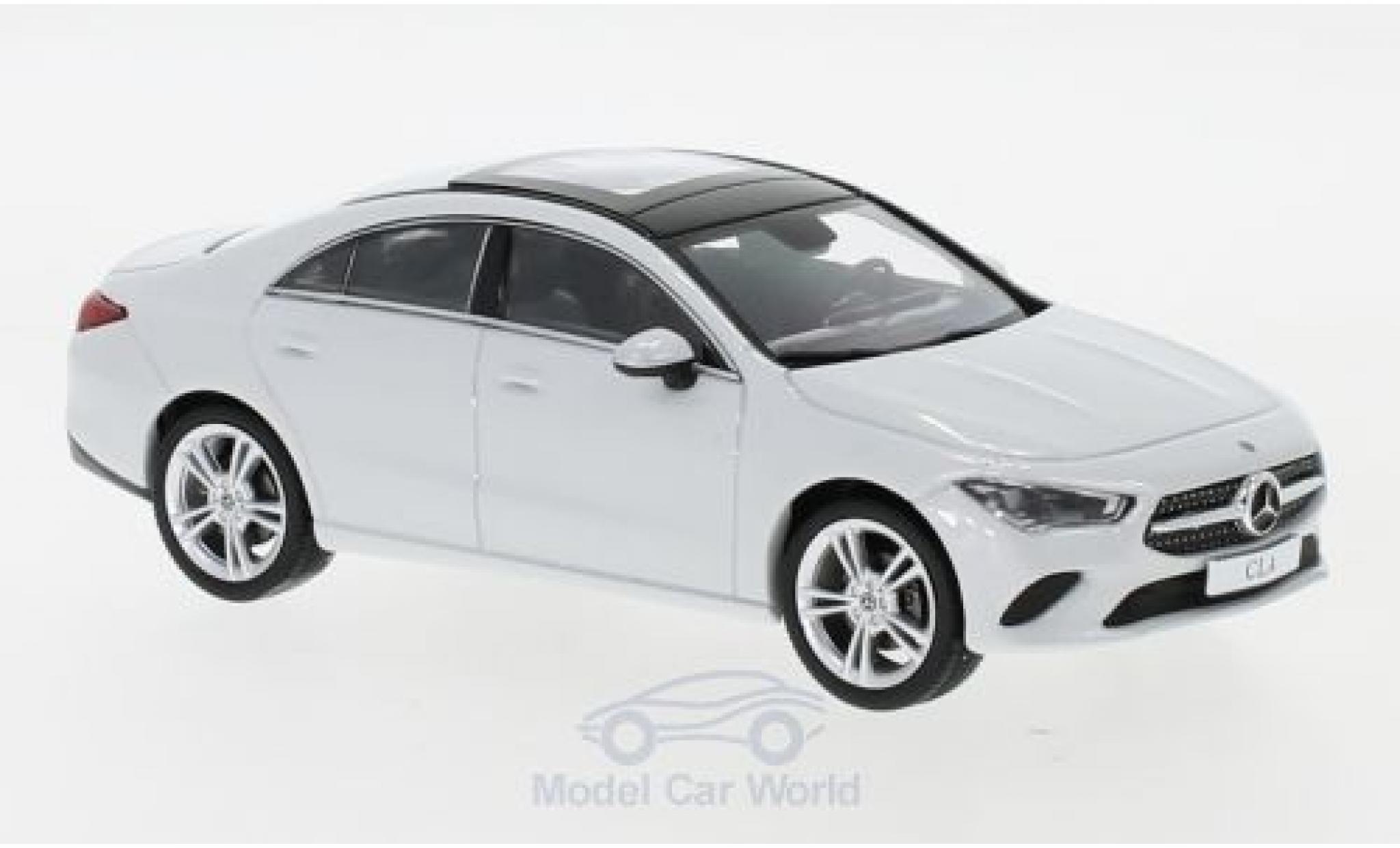 Mercedes CLA 1/43 Spark Coupe (C118) metallic white diecast model cars