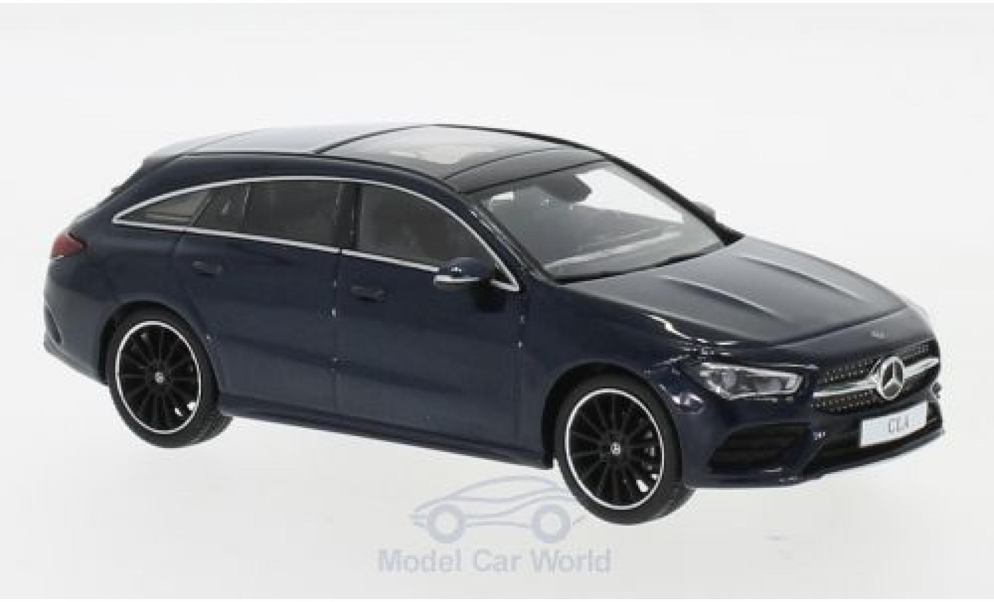 Mercedes CLA 1/43 Spark Shooting Brake metallic blue 2019 diecast model cars