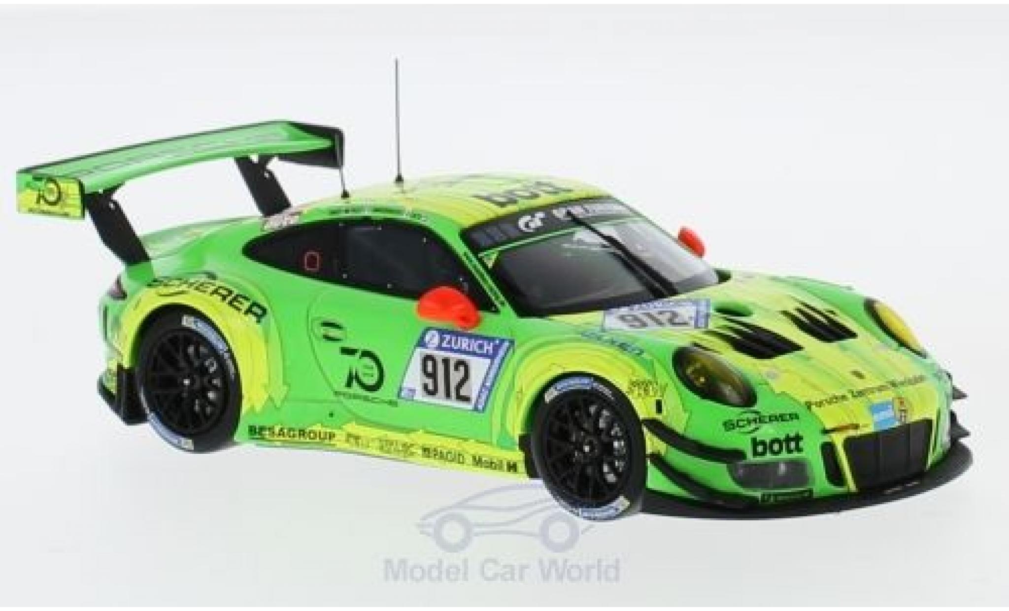 Porsche 991 GT3 R 1/43 Spark 911 () GT3 R No.912 Manthey Racing 24h N&uuml;rburgring 2018 R.Lietz/F.Makowiecki/P.Pilet/N.Tandy diecast model cars