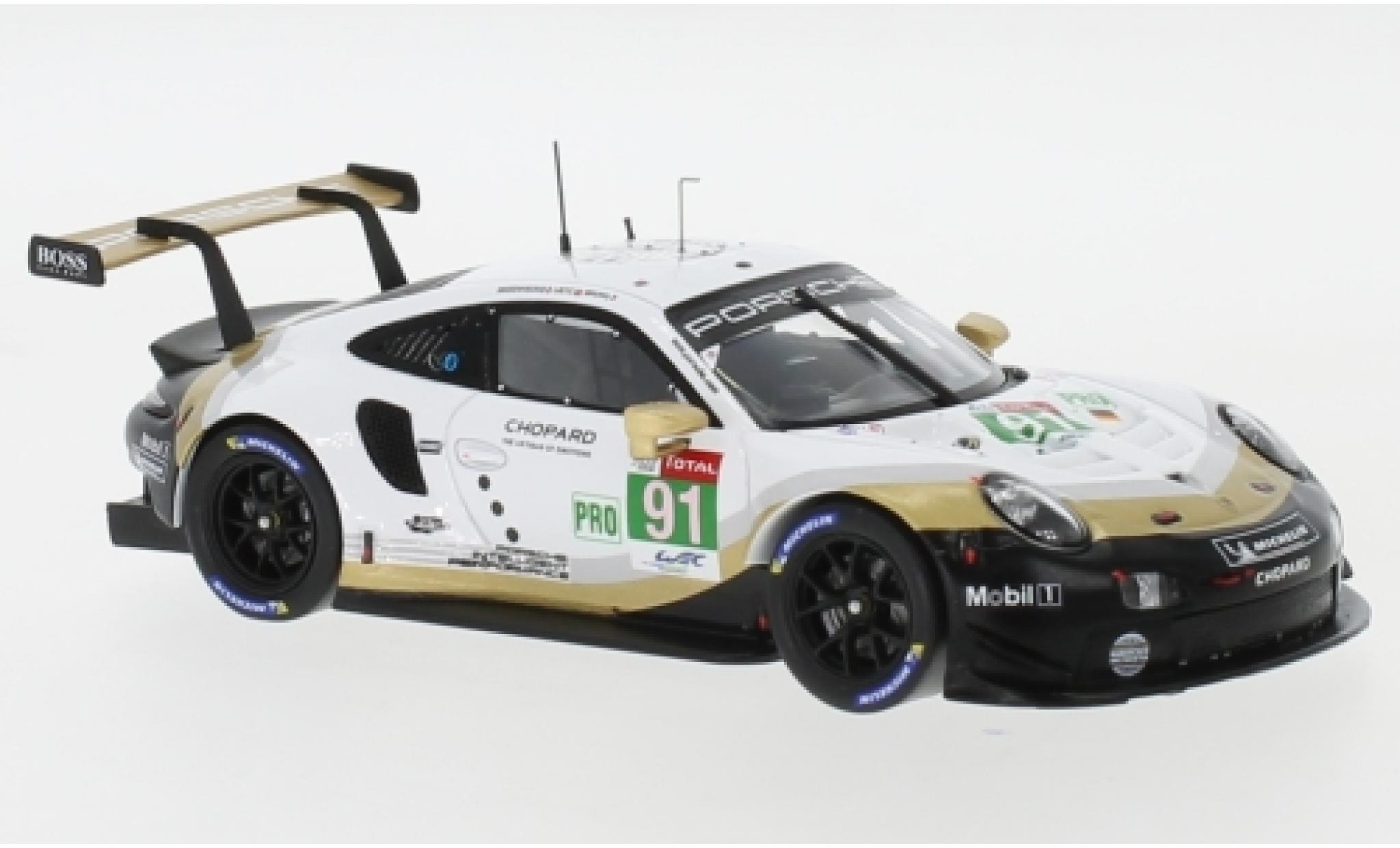 Porsche 992 RSR 1/43 Spark 911 () RSR No.91 Markenweltmeister WEC SuperSeason 24h Le Mans 2018 G.Bruni/R.Lietz/F.Makowiecki diecast model cars
