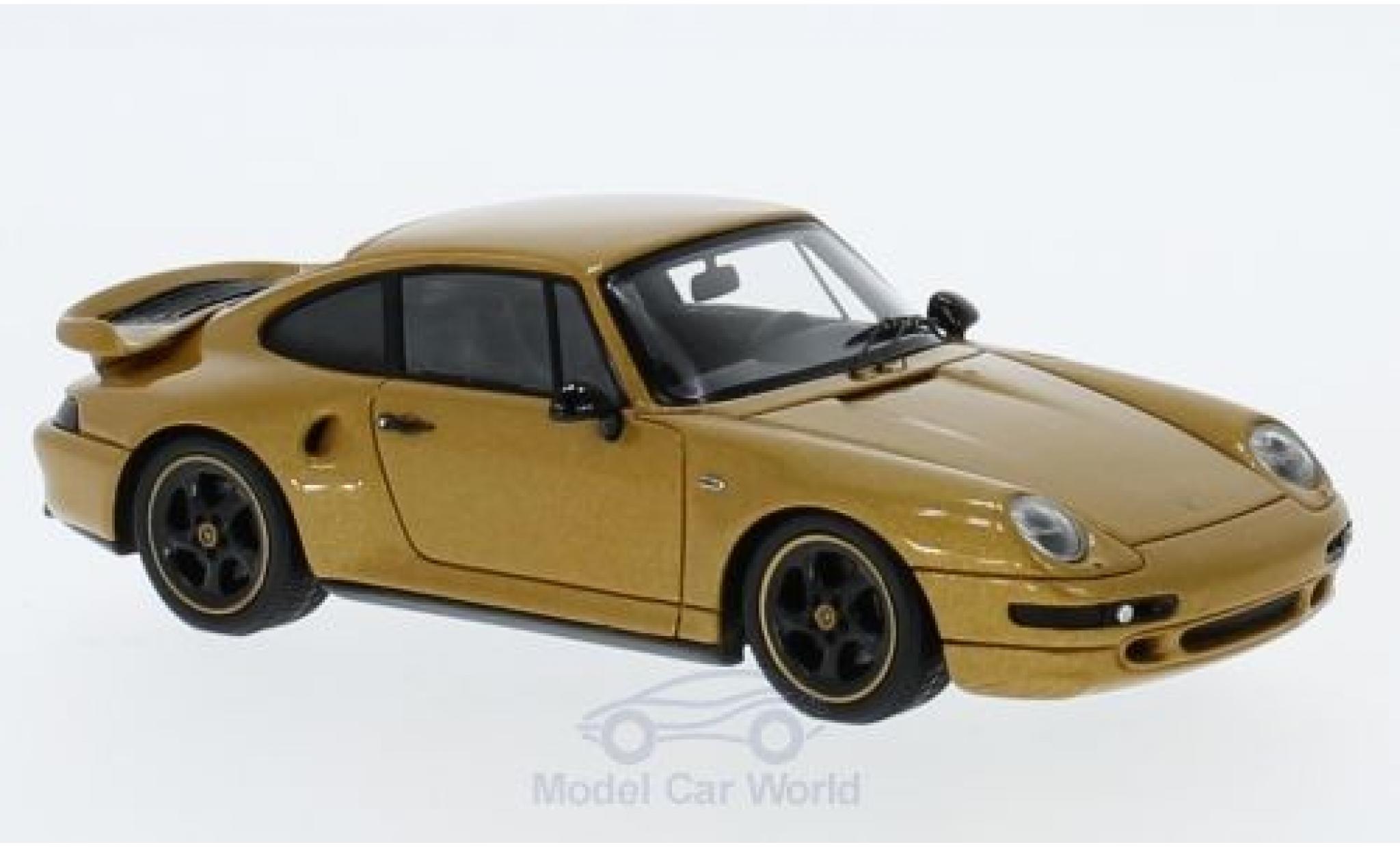 Porsche 993 Turbo 1/43 Spark 911 () Turbo Classic Series gold diecast model cars