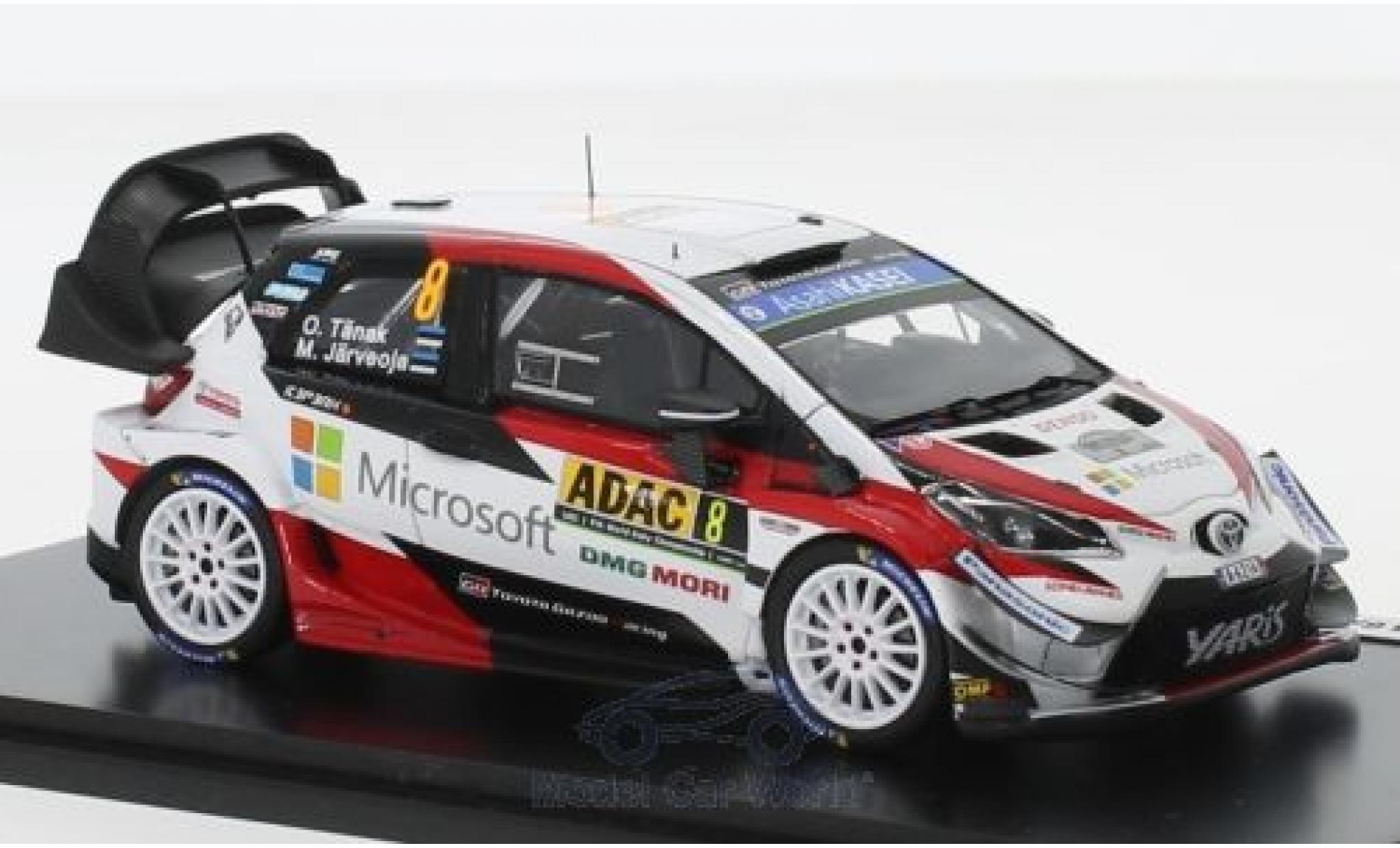 Toyota Yaris 1/43 Spark WRC No.8 Gazoo Racing Rally WM Rally Deutschland 2018 O.T&auml;nak/M.Jarveoja diecast model cars