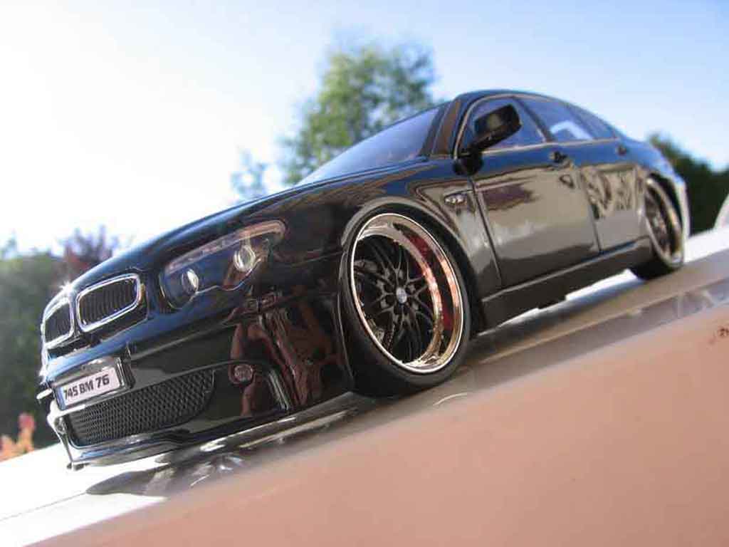 Bmw 745 E65 1/18 Kyosho E65 i dub black diecast model cars