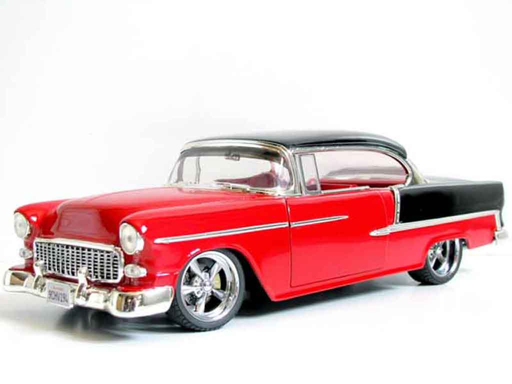 Chevrolet Bel Air Coupe 1955 hot rod red et grey 1/18 Ertl