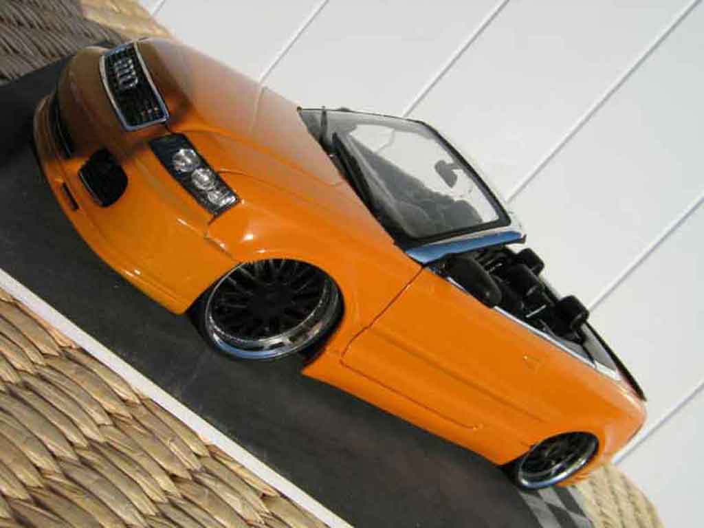Audi A4 cabriolet 1/18 Welly cabriolet turbo tuning orange kit techart jantes bbs diecast model cars