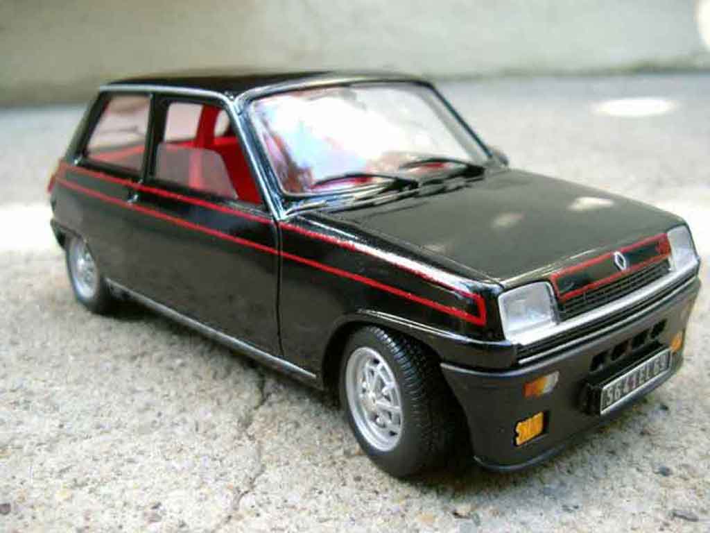 Renault 5 Alpine 1/18 Solido Alpine turbo black diecast model cars