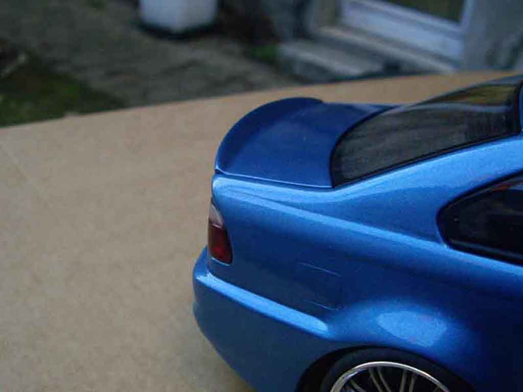 Bmw M3 coupe tuning E46 kit carrosserie blue metallized 1/18 Autoart