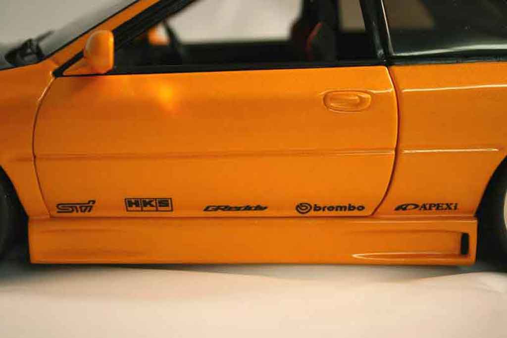 Subaru Impreza Type R gt turbo sti orange 1/18 Autoart