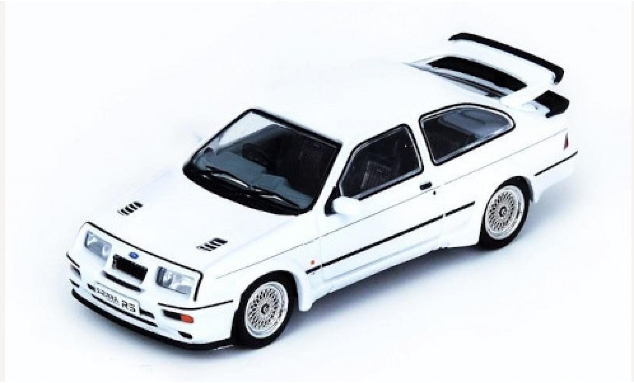 Ford Sierra 1/64 INNO64 RS 500 Cosworth white RHD 1986 diecast model cars