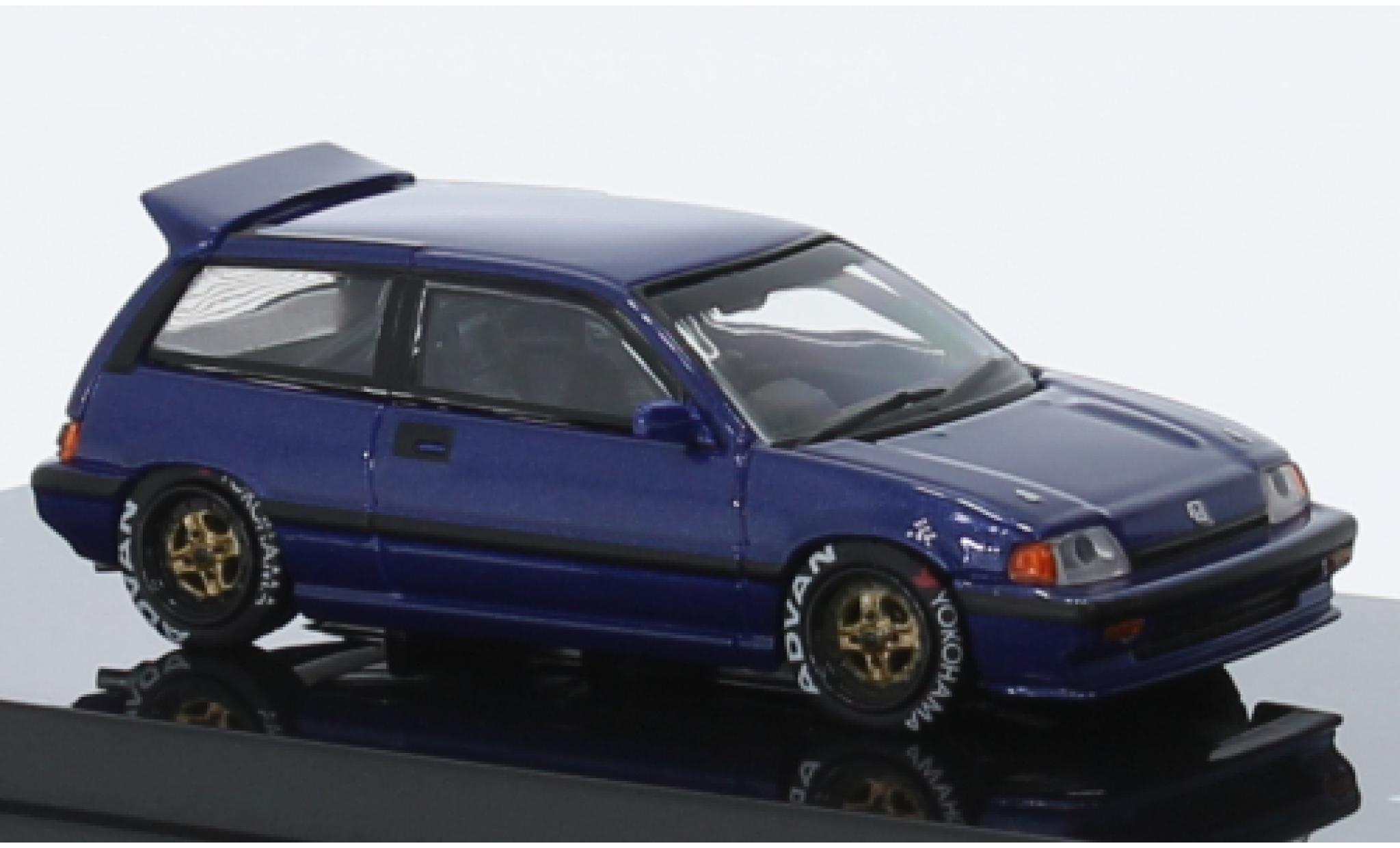 Honda Civic 1/64 INNO64 Si E-AT blue fonc&eacute; RHD diecast model cars