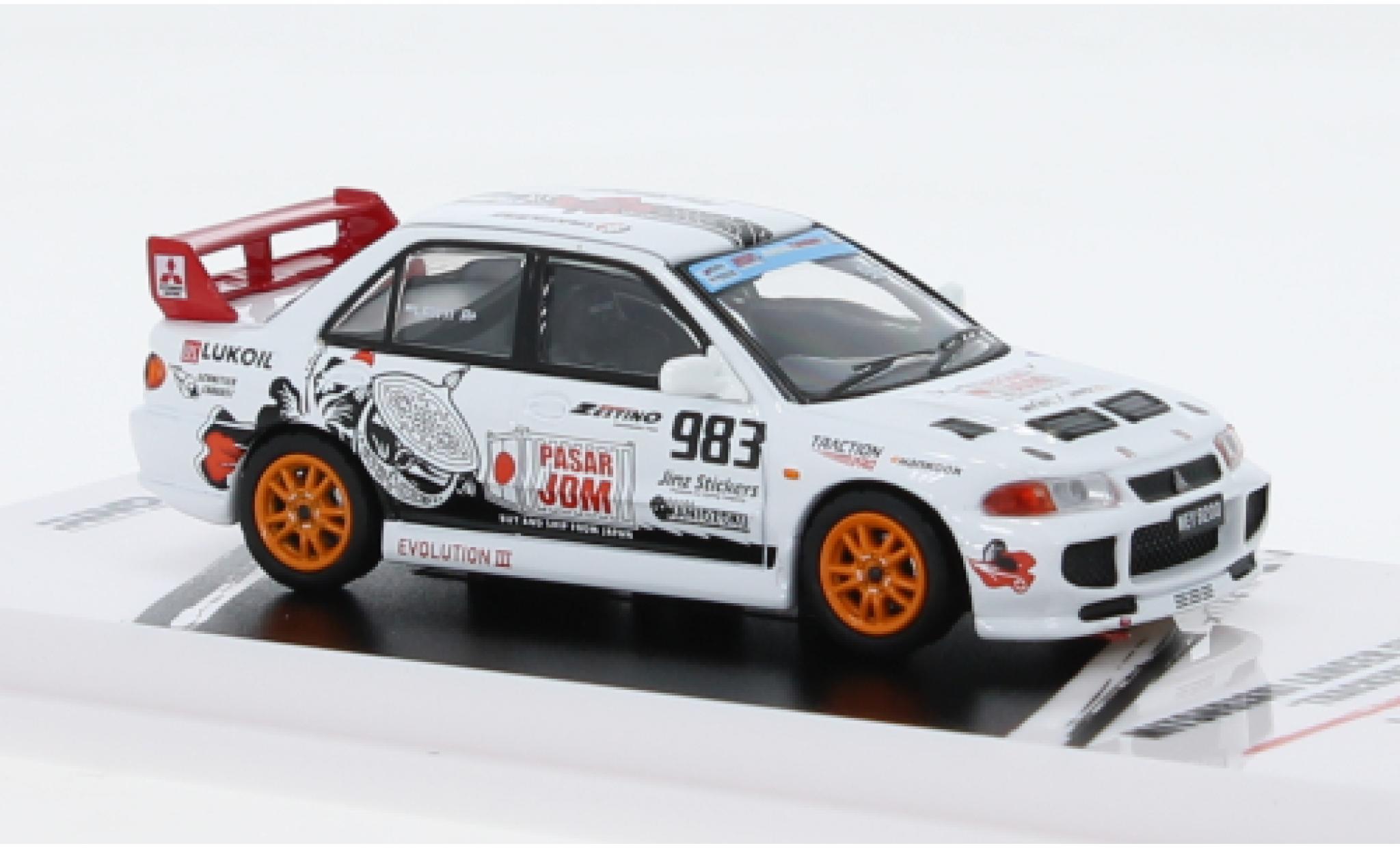 Mitsubishi Lancer 1/64 INNO64 EVO III RHD Trackerz Racing diecast model cars