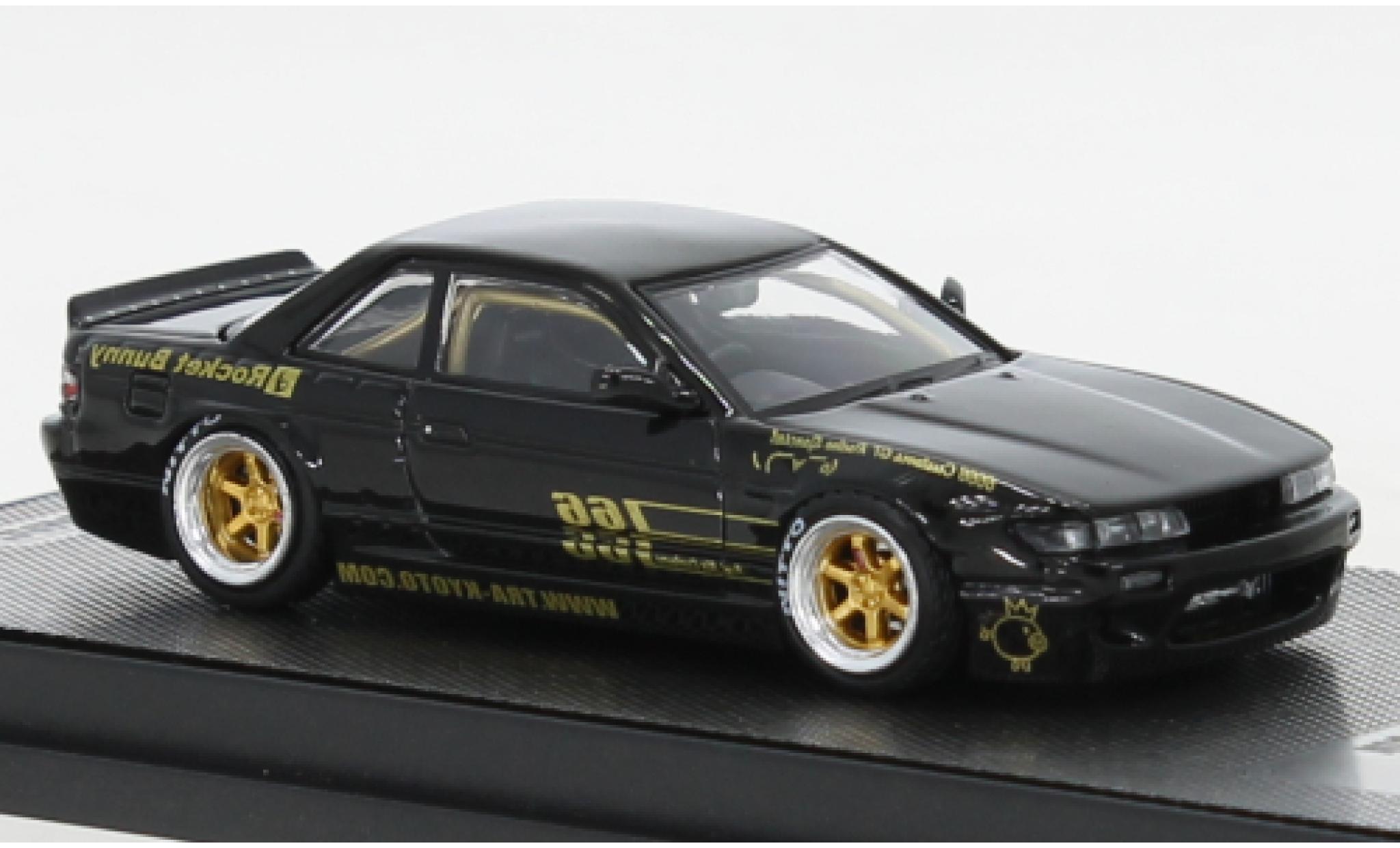 Nissan Silvia 1/64 INNO64 (S13) Pandem V1 black/Dekor RHD diecast model cars