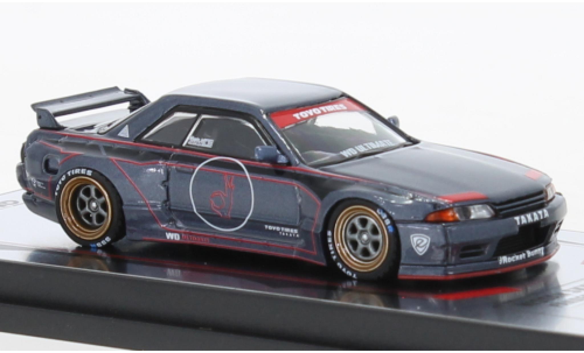 Nissan Skyline 1/64 INNO64 GT-R (R32) Pandem metallise grey/Dekor RHD diecast model cars
