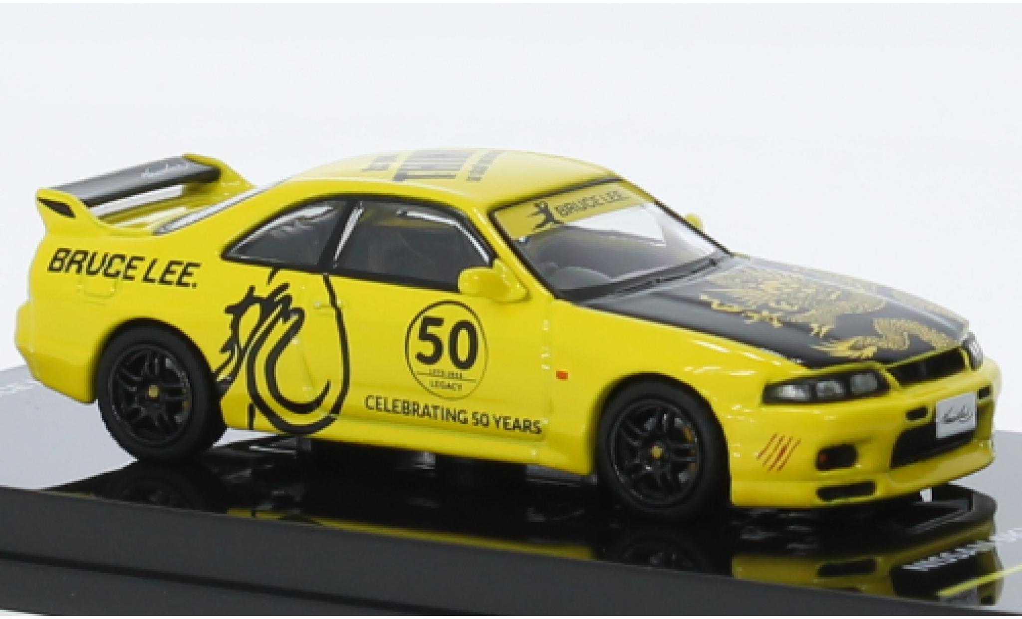 Nissan Skyline 1/64 INNO64 GT-R (R33) yellow/black RHD diecast model cars