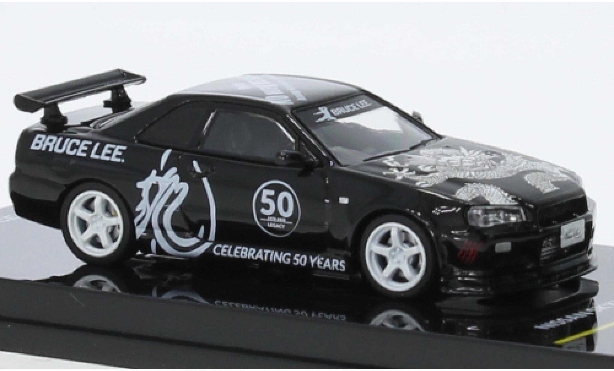 Nissan Skyline 1/64 INNO64 GT-R (R34) black RHD diecast model cars