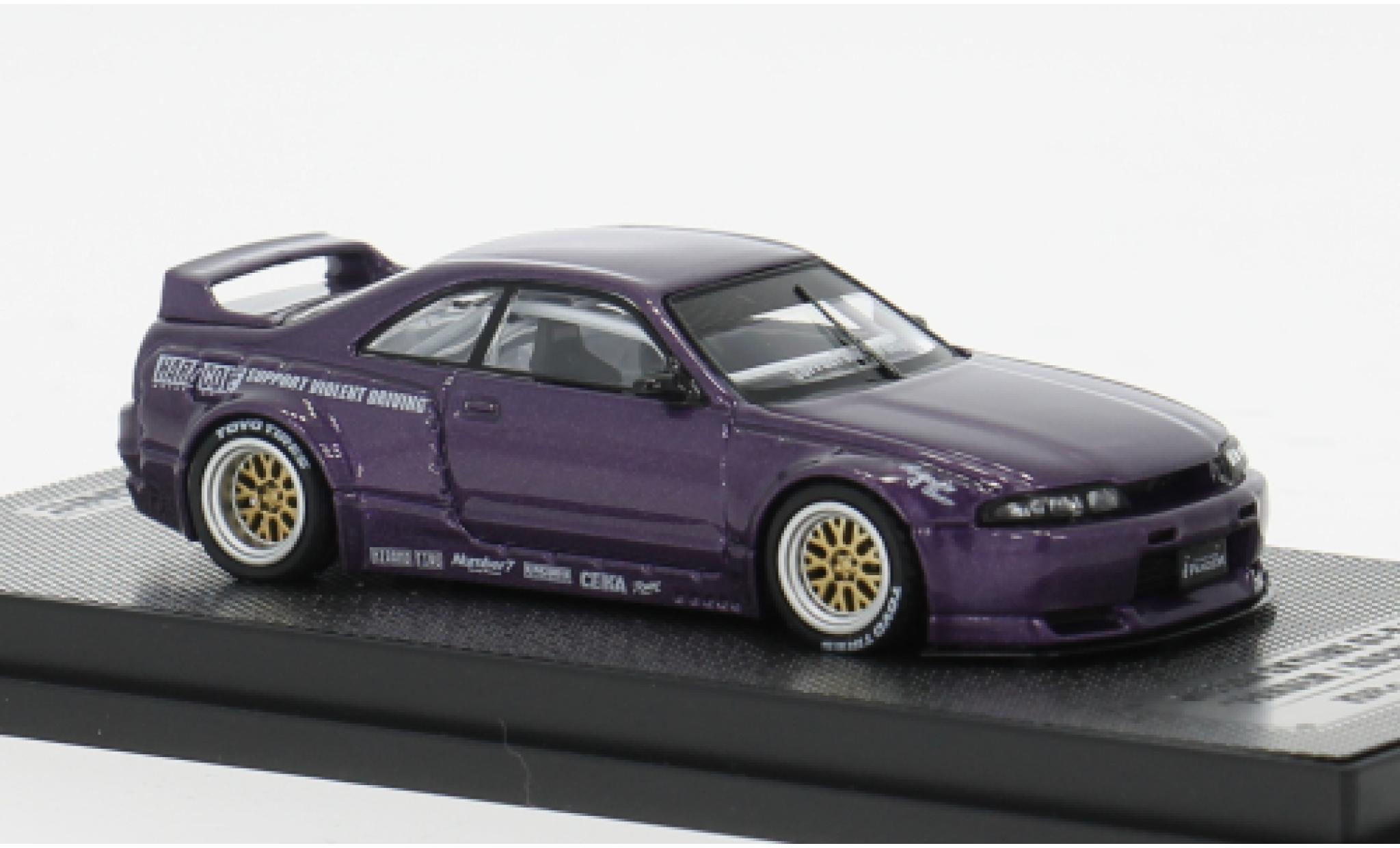 Nissan Skyline 1/64 INNO64 GT-R (R33) purple 1:64 diecast model cars