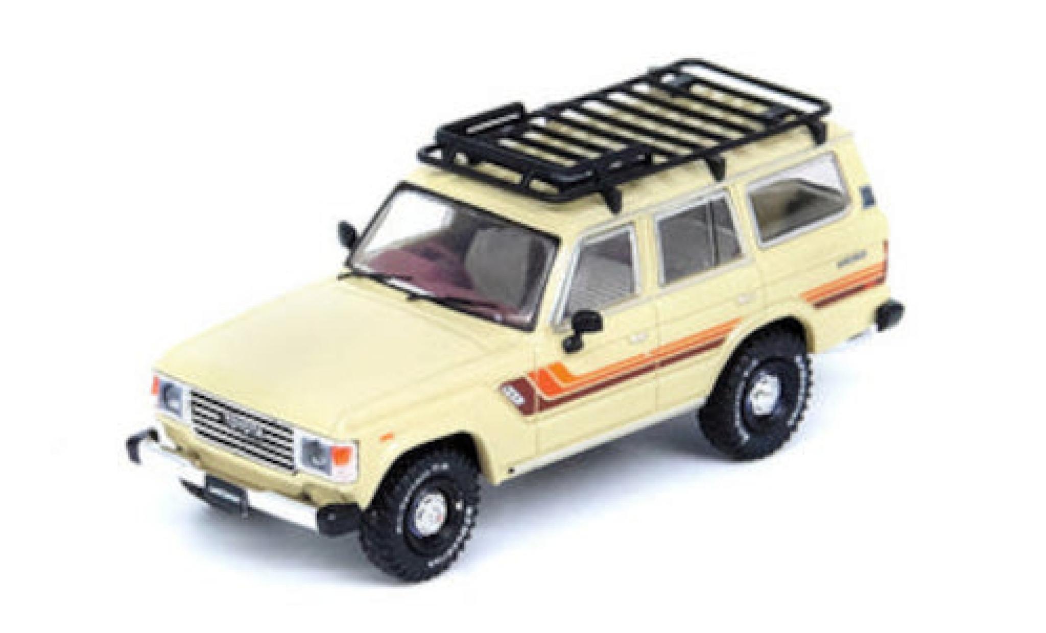 Toyota Land Cruiser 1/64 INNO64 FJ60 beige/Dekor RHD diecast model cars