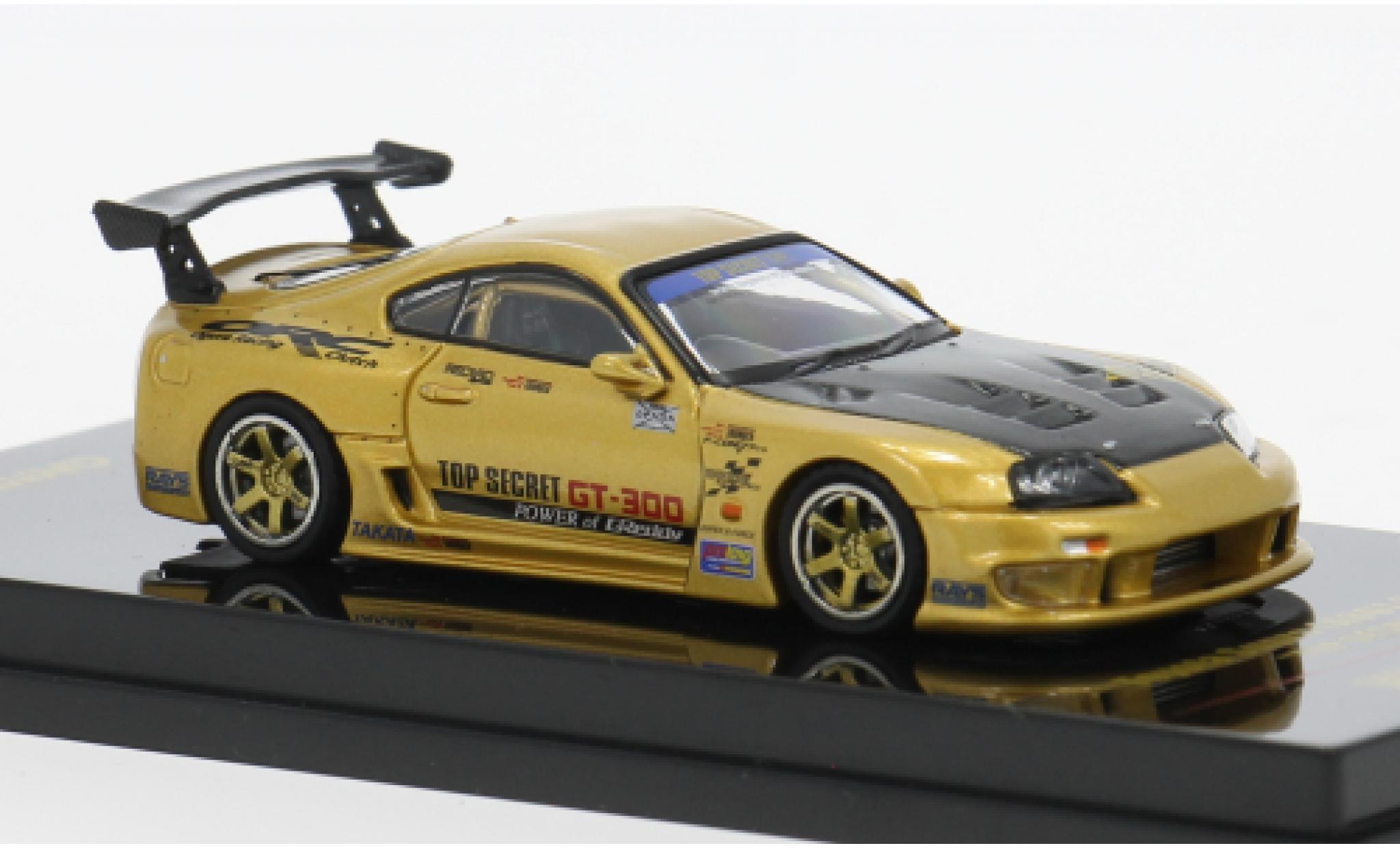 Toyota Supra 1/64 INNO64 (A80) Top Secret GT-300 gold 1993 1:64 diecast model cars