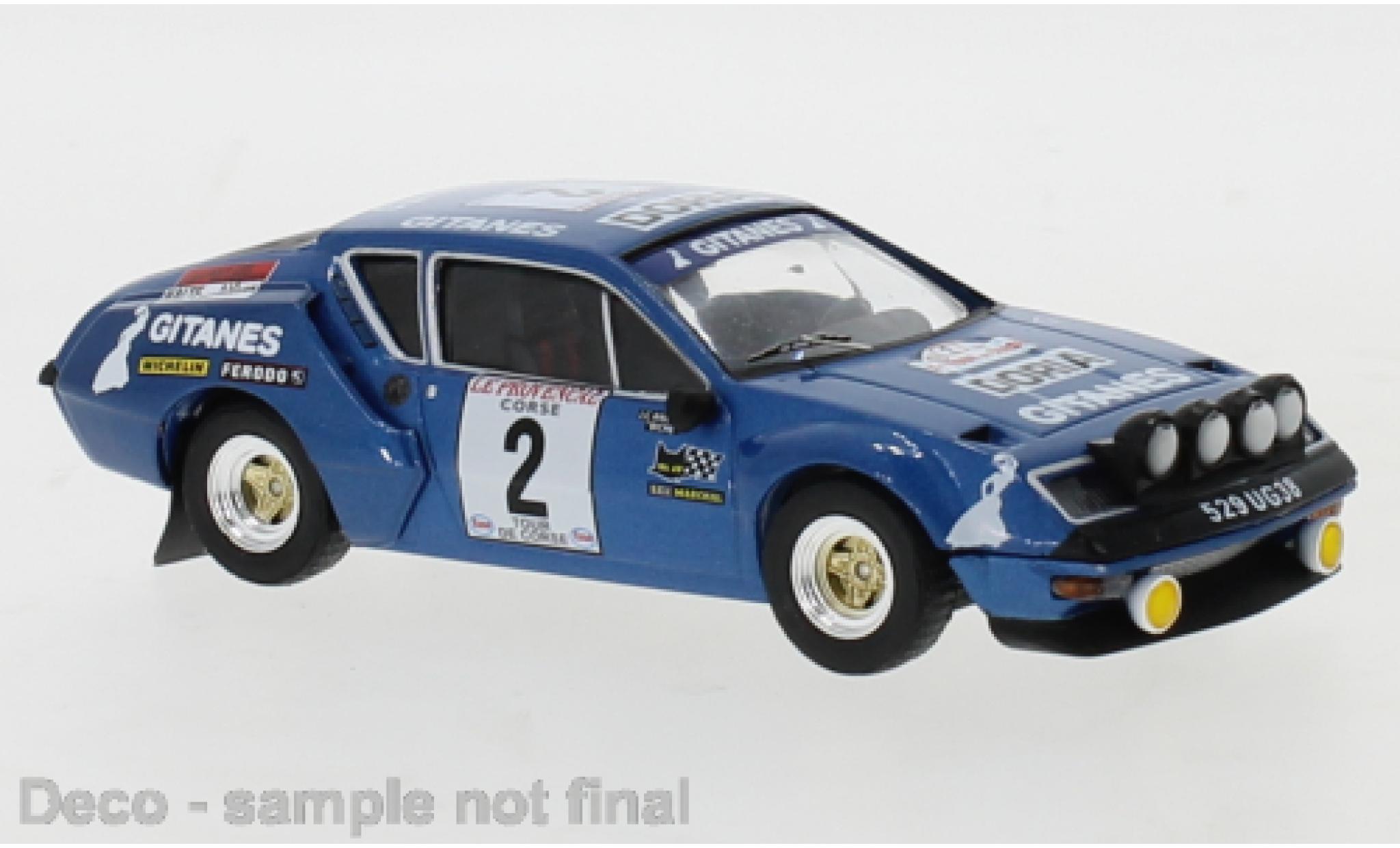 Alpine A310 1/43 IXO No.2 Gitanes Tour de Corse 1976 J-C.Andruet/Biche diecast model cars