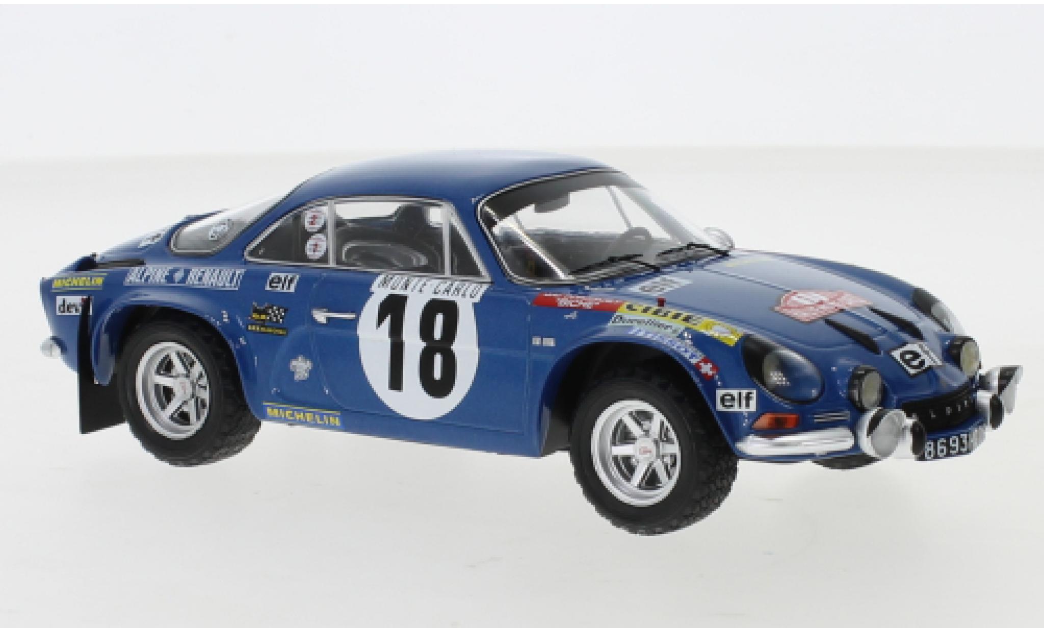 Alpine A110 1/24 IXO Renault No.18 Rally Monte Carlo 1973 J-C.Andruet/Biche diecast model cars