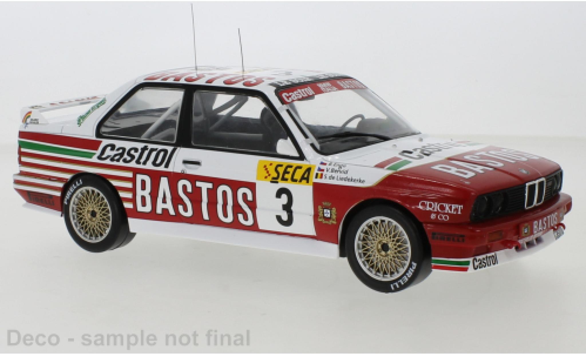 Bmw M3 1/18 IXO (E30) No.3 24h Spa 1991 S.de Liedekerke/B.Enge/V.Bervid diecast model cars