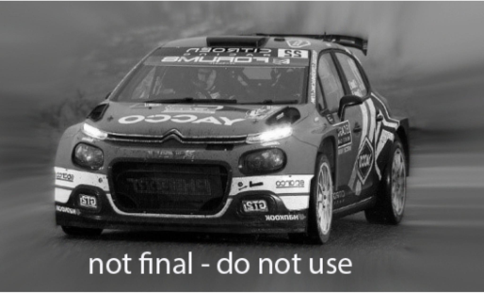 Citroen C3 1/43 IXO Rally2 WRC Rally Monte Carlo 2025 #22 1:43 diecast model cars