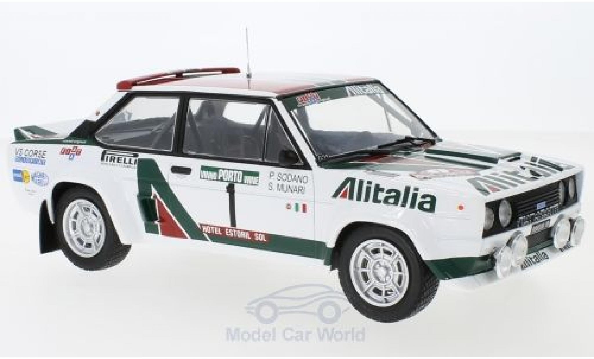 Fiat 131 1/18 IXO Abarth No.1 Alitalia Rally WM Rally Portugal 1978 S.Munari/P.Sodano diecast model cars
