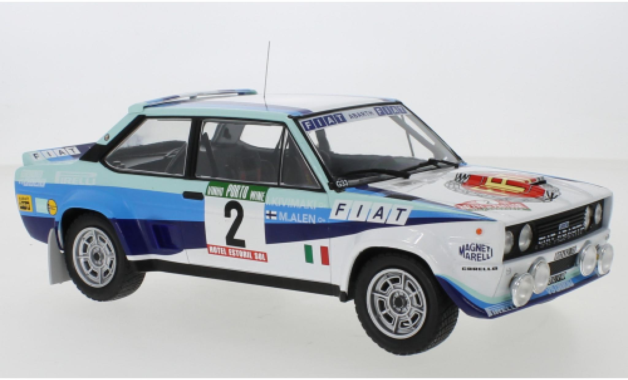 Fiat 131 1/18 IXO Abarth No.2 Rally WM Rally Portugal 1980 M.Alen/I.Kivimaki diecast model cars