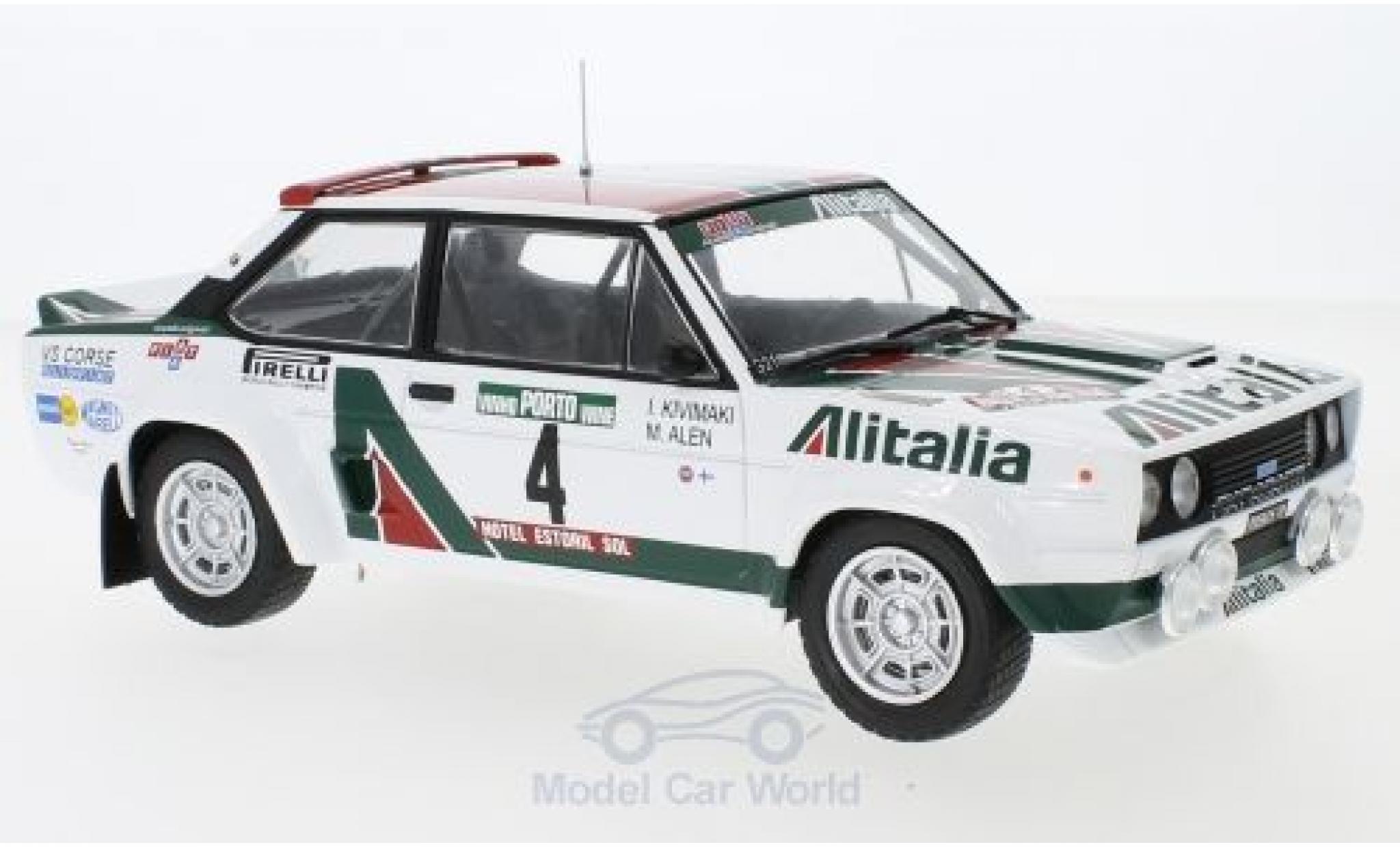 Fiat 131 1/18 IXO Abarth No.4 Rally WM Rally Portugal 1978 M.Alen/I.Kivimaki diecast model cars