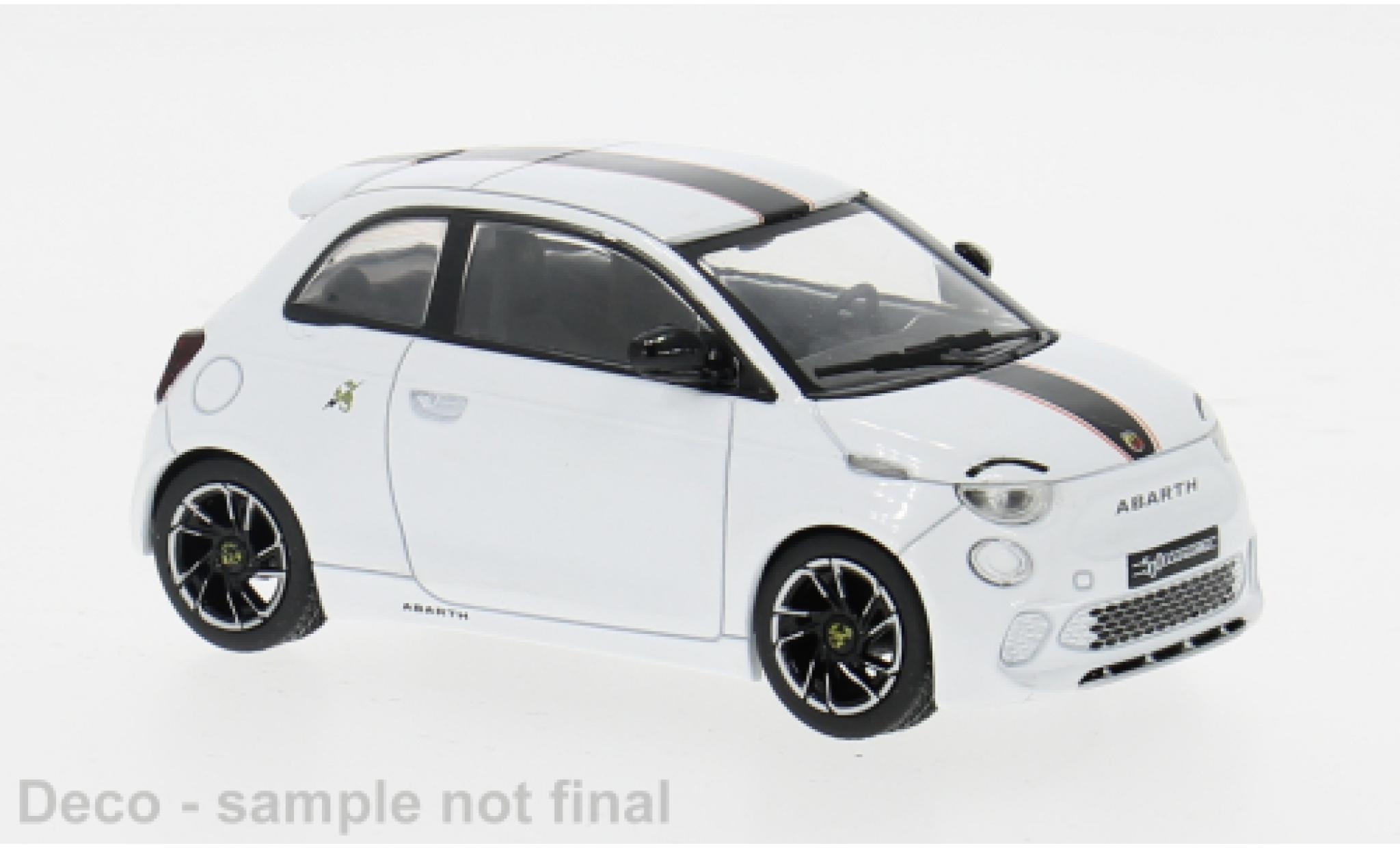 Fiat 500 1/43 IXO e Abarth white 2024 1:43 diecast model cars