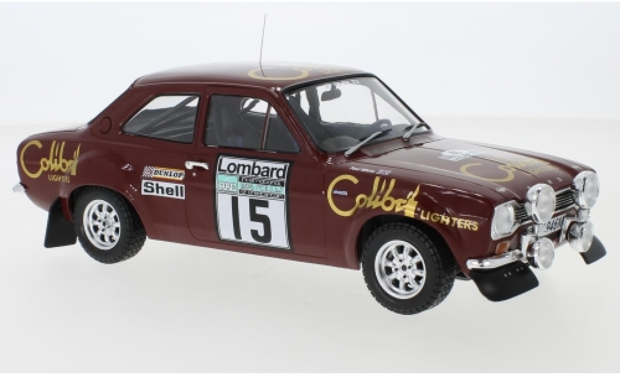 Ford Escort 1/18 IXO MK1 RS 1600 No.15 Colibri Lighters Rally WM RAC Rally 1974 M.Alen/P.White diecast model cars