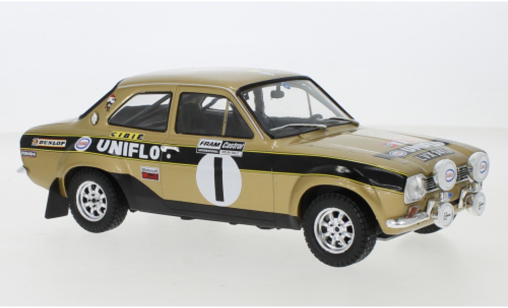 Ford Escort 1/18 IXO MKI RS 1600 No.1 Welsh Rally 1972 Old Gold R.Clark/J.Porter diecast model cars