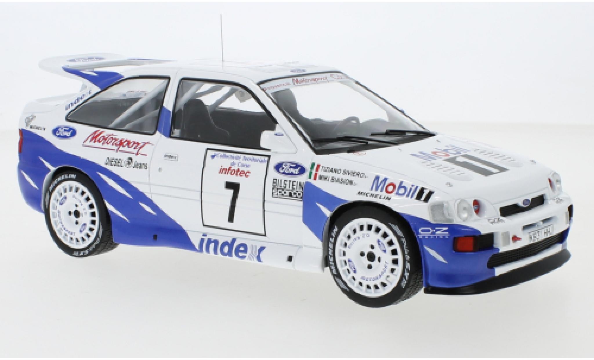 Ford Escort 1/18 IXO RS Cosworth No.7 Rally WM Tour de Corse 1993 M.Biasion/T.Siviero diecast model cars